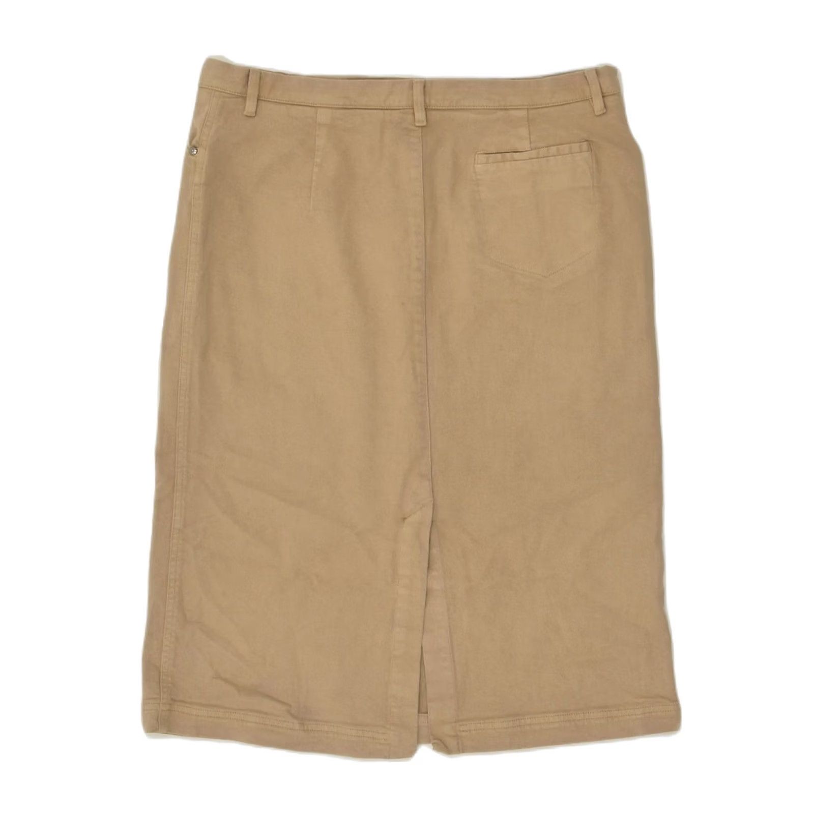 Denime BELFE Womens Denim Skirt W34 Medium Beige Cotton Size 24" / US 00 / IT 34 - 2 Thumbnail