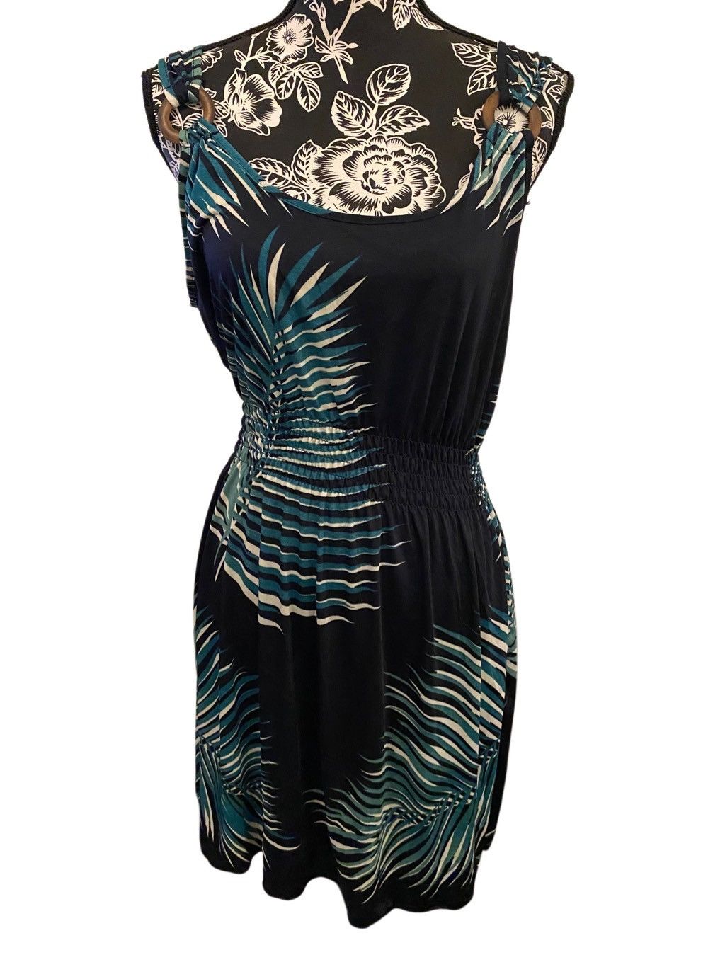 Other Vld Floral Dress Tropical Sundress Palm Leaves Dress Beach Size S / US 4 / IT 40 - 1 Thumbnail
