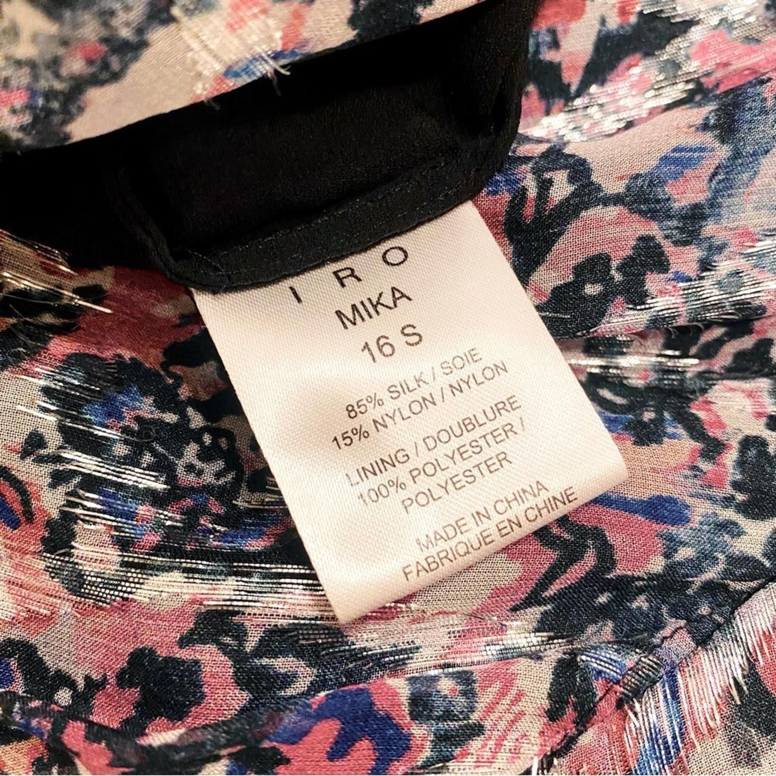 Iro IRO Draped Abstract Print Mini Dress Parisian Chic Size XS / US 0-2 / IT 36-38 - 8 Thumbnail