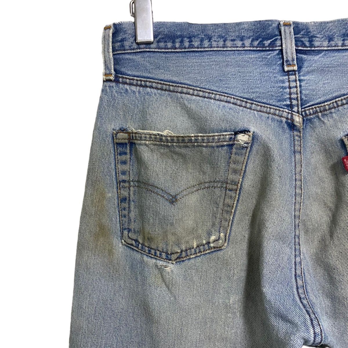 Levi's Vintage 80s Levis 501 Redline Thrashed Selvedge Jeans Size US 31 - 11 Thumbnail