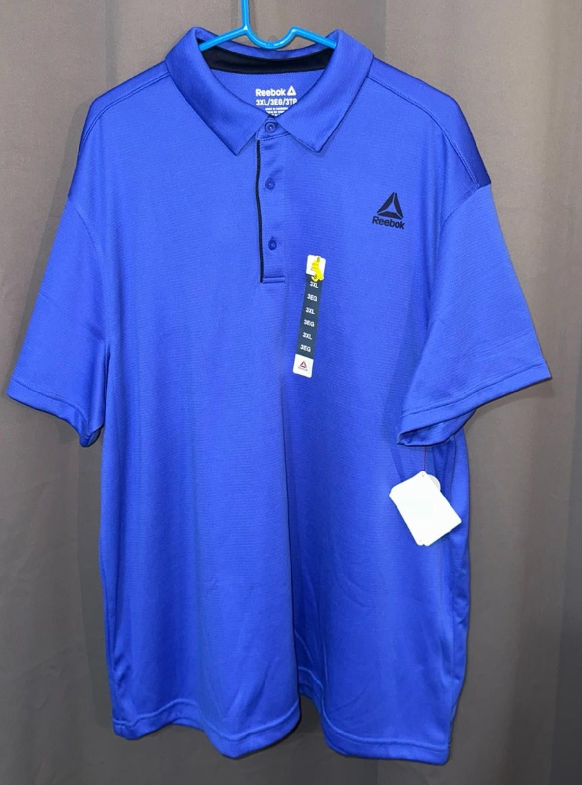 Reebok Reebok Classic Polo 3XL | Blue w/ Black Collar | NWT Size US XXL / EU 58 / 5 - 1 Thumbnail