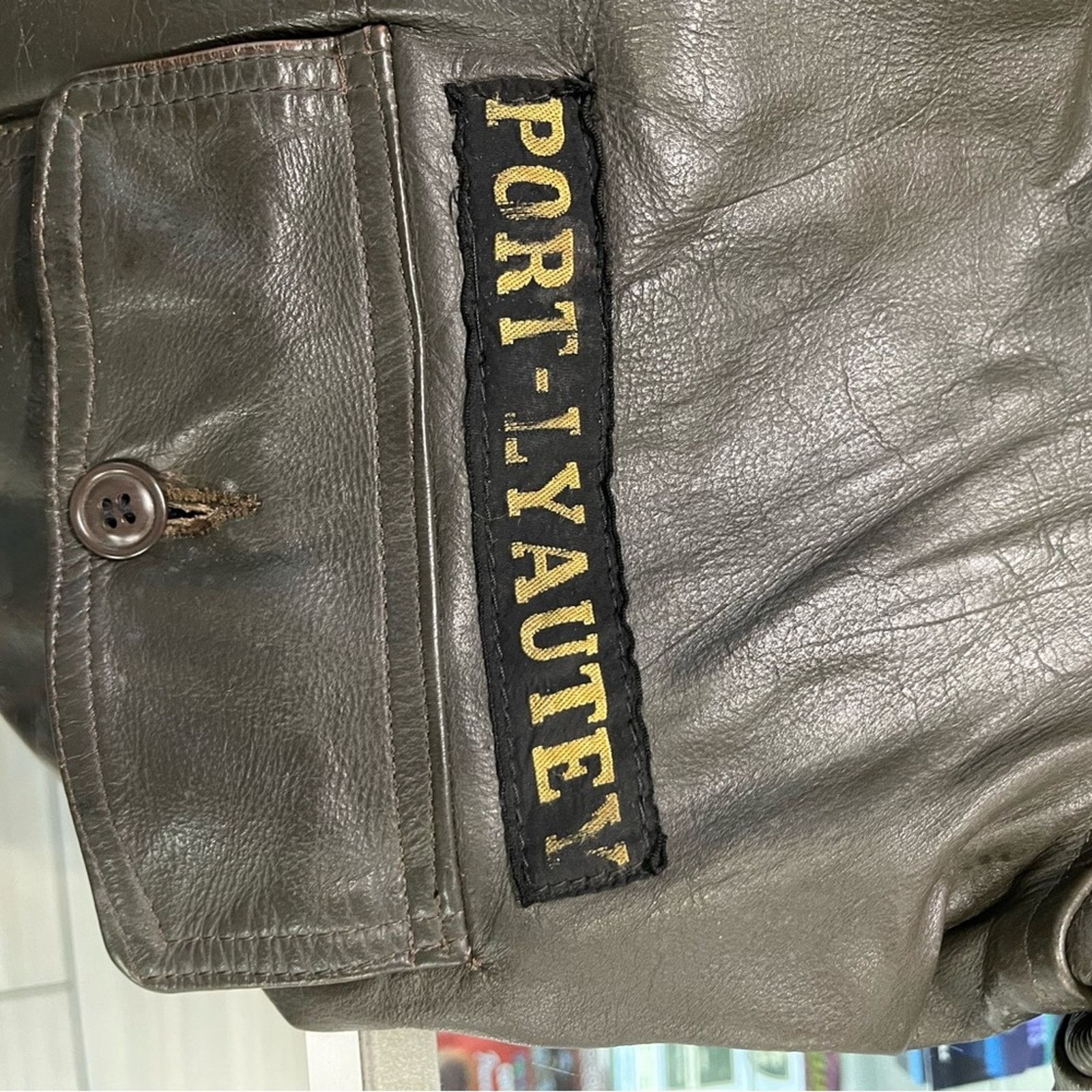 Vintage Vtg WW2 Marine Corp Cockpit Top Gun G-1 Leather Jacket Size US L / EU 52-54 / 3 - 6 Thumbnail