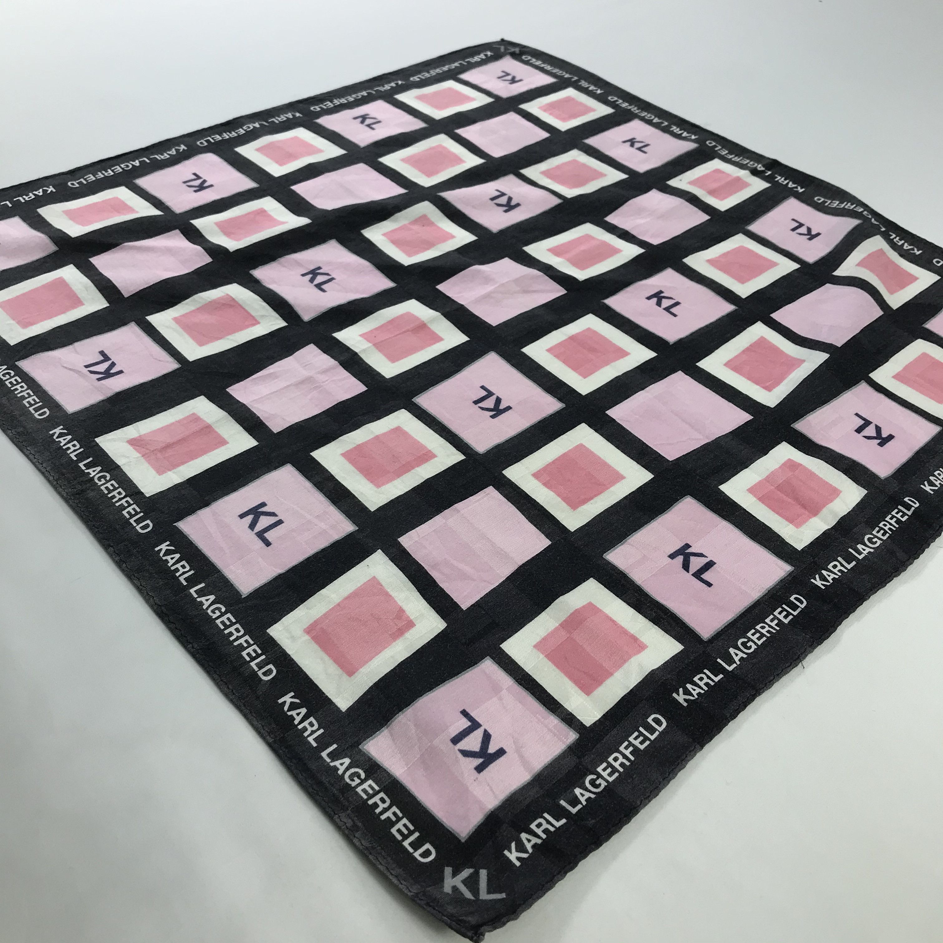 Karl Lagerfeld × Vintage Karl Lagerfeld Bandana / Handkerchief / Neckerchief - S1171 Size ONE SIZE - 2 Thumbnail
