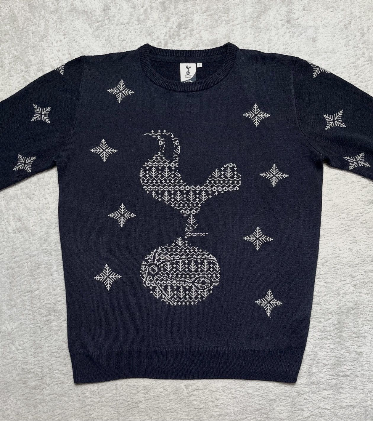 Vintage Vintage Navy Sweater Knit Tottenham Hotspur Christmas Size US M / EU 48-50 / 2 - 2 Thumbnail