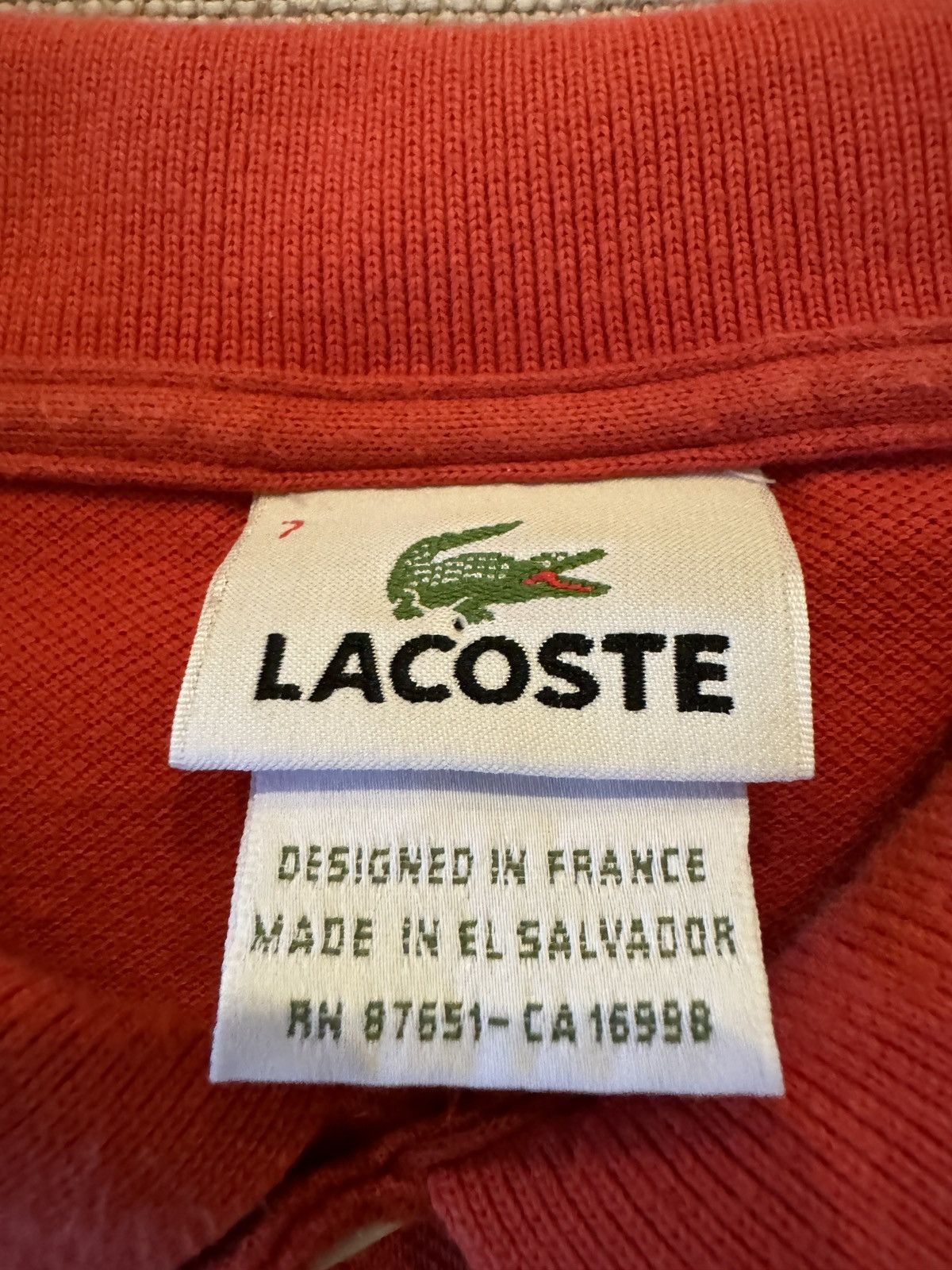Lacoste LACOSTE The Iconic Slim Fit Mesh Knit Polo Shirt in Red Size US XXL / EU 58 / 5 - 3 Thumbnail