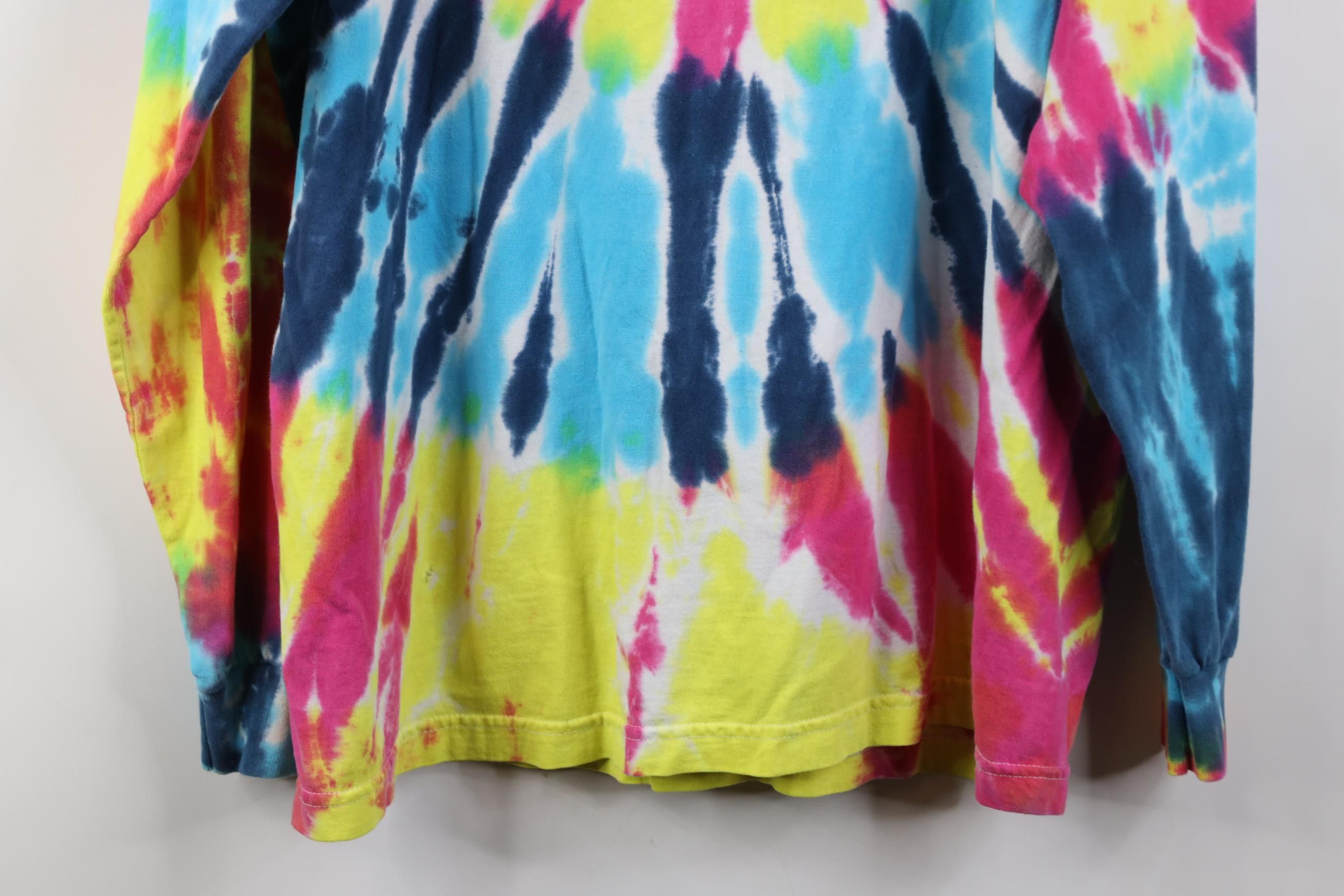 Vintage Vintage 90s Streetwear Ride Free Rainbow Tie Dye T-Shirt Size US XL / EU 56 / 4 - 12 Thumbnail
