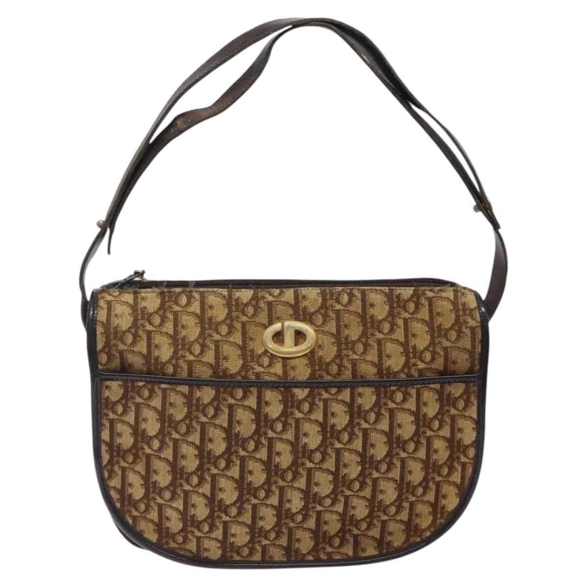 Dior DIOR Trotter Canvas Shoulder Bag Brown Gold Size ONE SIZE - 13 Thumbnail