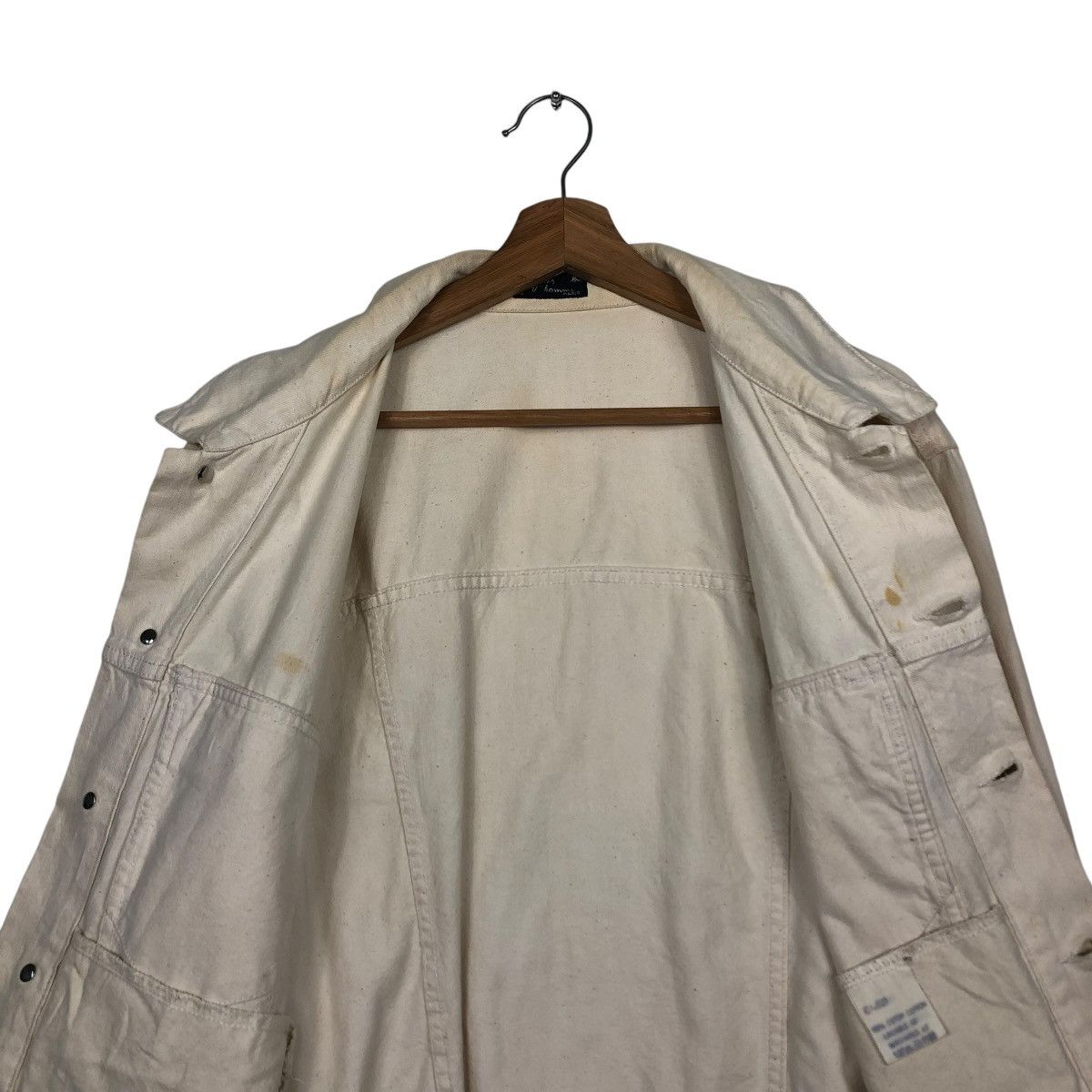 agnes b. 🔥VINTAGE CROPPED DENIM BIKER JACKET AGNES B. MADE IN FRANCE Size US M / EU 48-50 / 2 - 16 Thumbnail