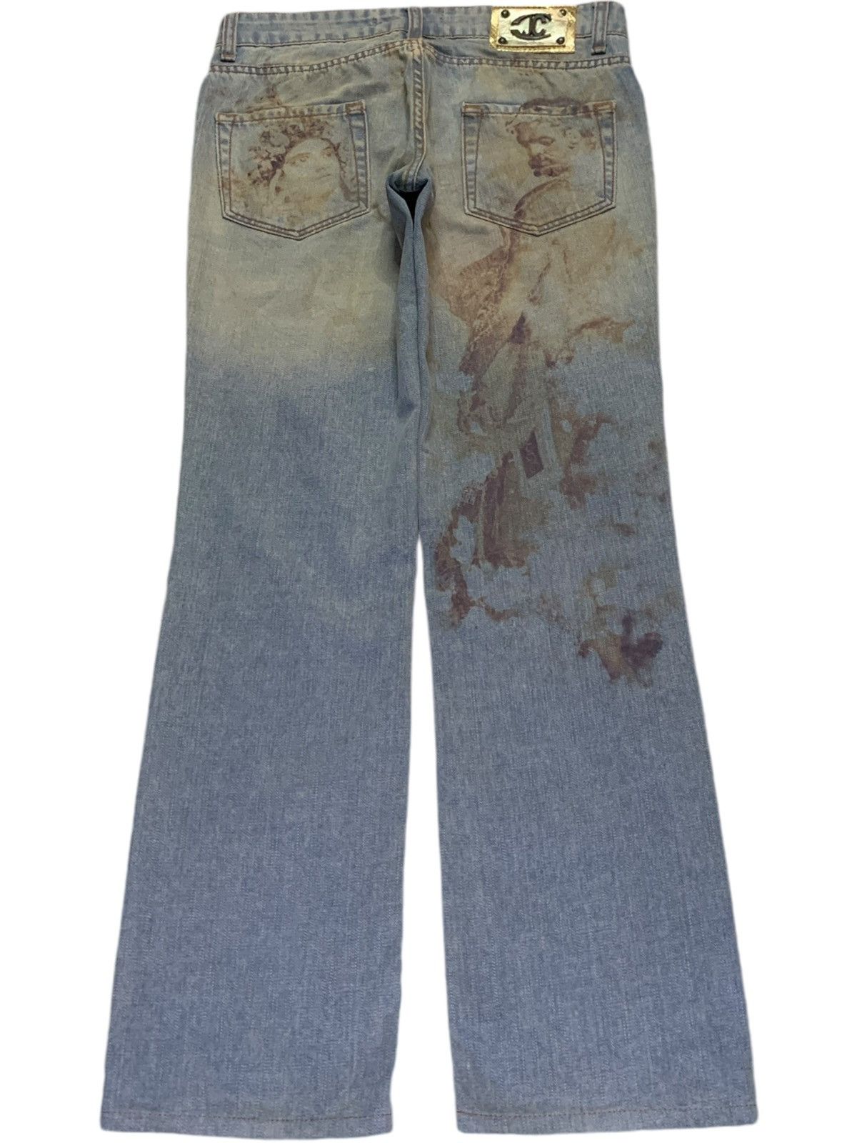 Roberto Cavalli Vintage Just Cavalli "Mary Mother Jesus" Artisanal Jeans Size 30" / US 8 / IT 44 - 2 Thumbnail