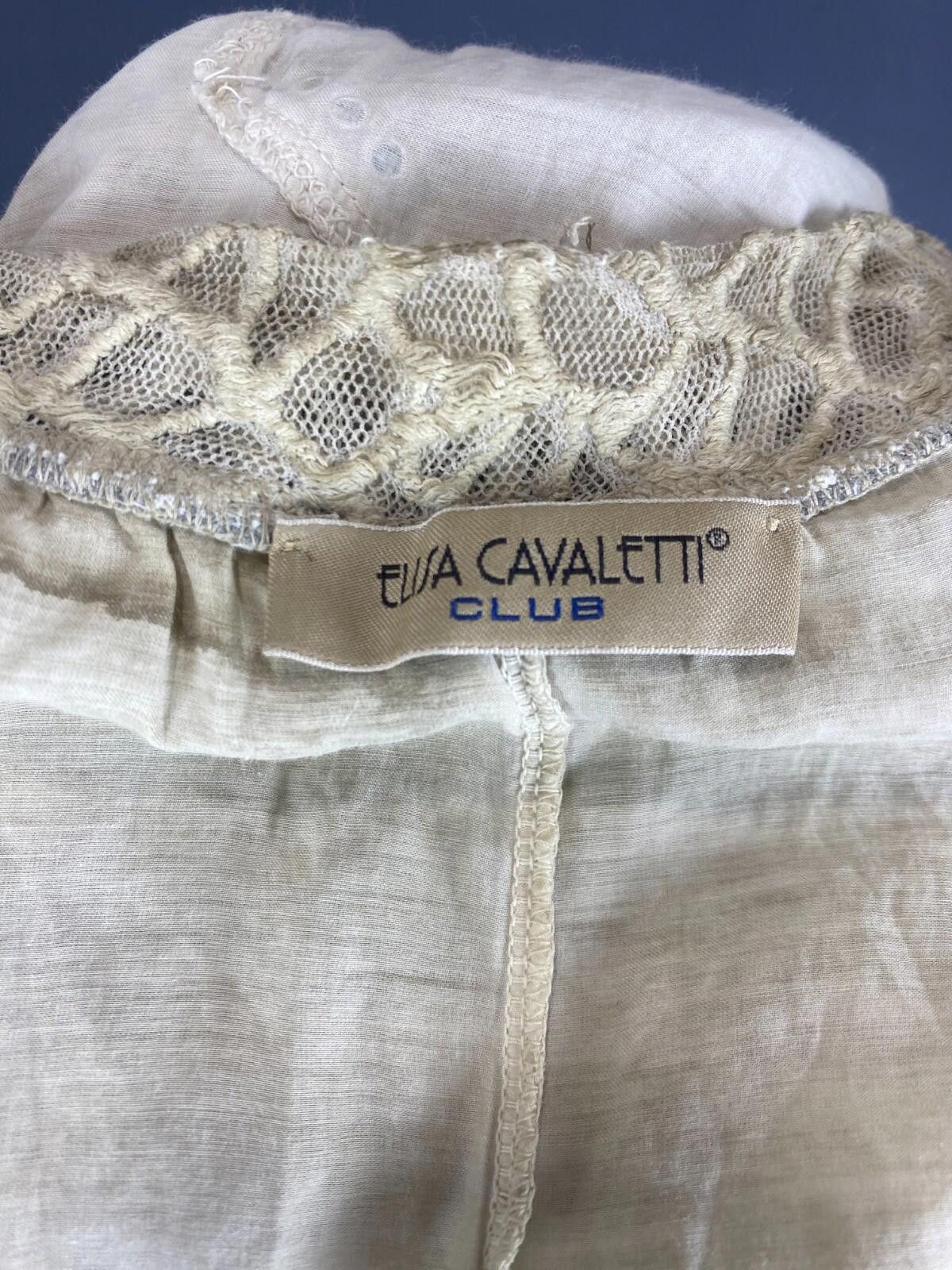 Designer Elisa Cavaletti Club Ivory Desiner Tank Top Blouse Size L Size L / US 10 / IT 46 - 11 Thumbnail