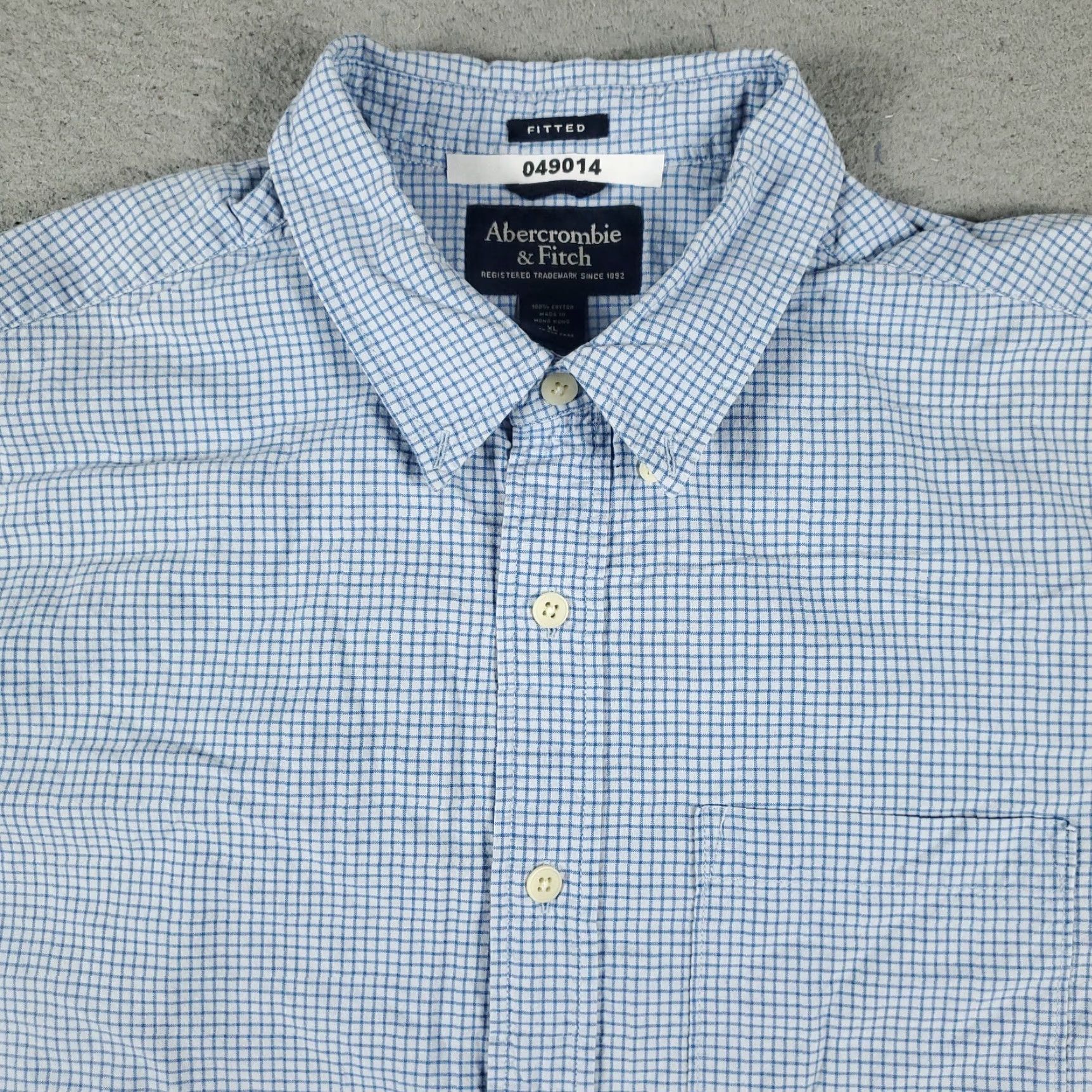 Abercrombie & Fitch VINTAGE Abercrombie & Fitch Shirt Mens XL Blue Check Button-Up Short Sleeve Casual Modern Preppy Mens Size US XL / EU 56 / 4 - 2 Thumbnail