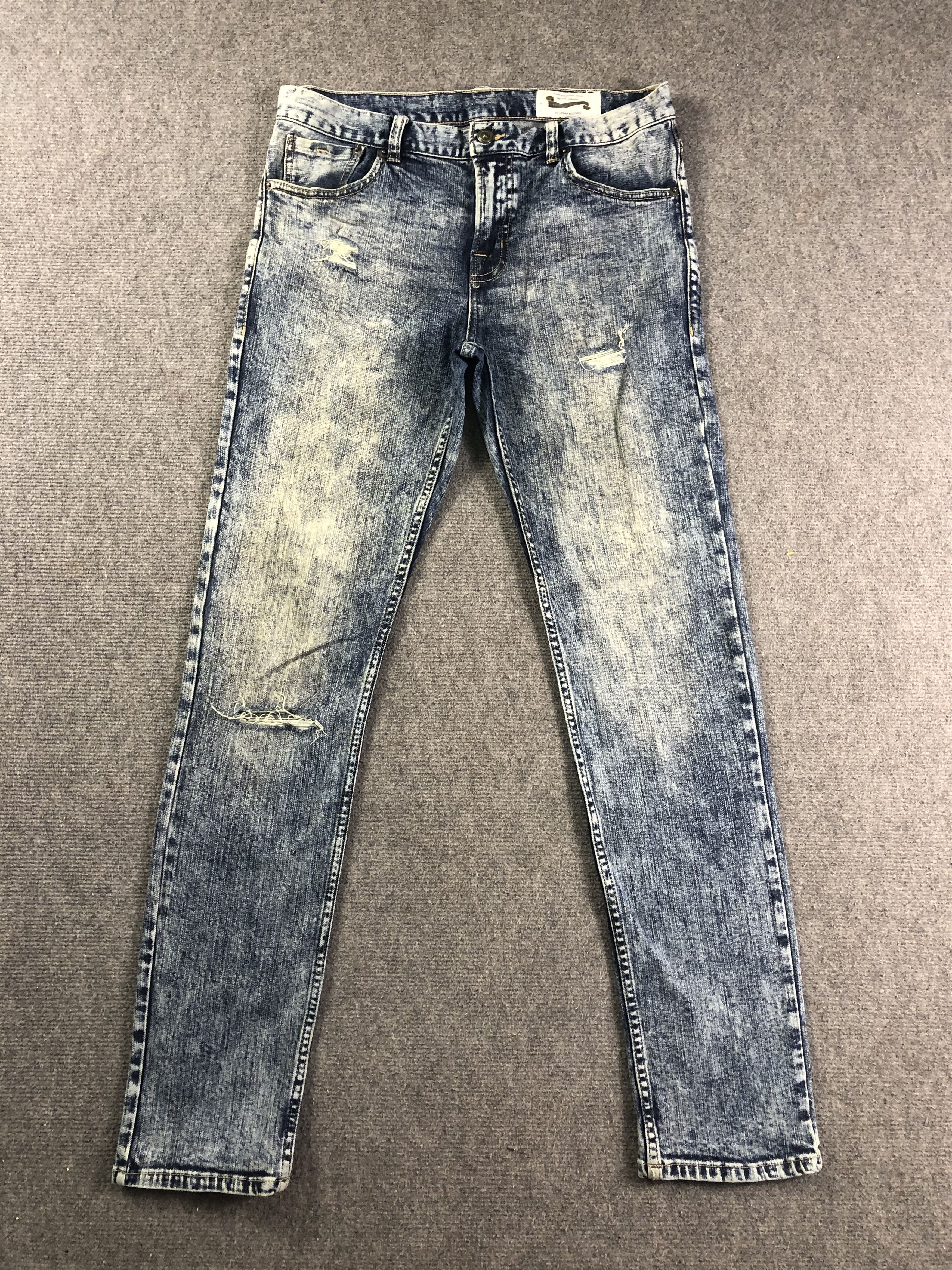 image of Archival Clothing x Urban Research Doors Acid Wash Urban Research Denim Jeans 32X31 in Acid Wash Bl