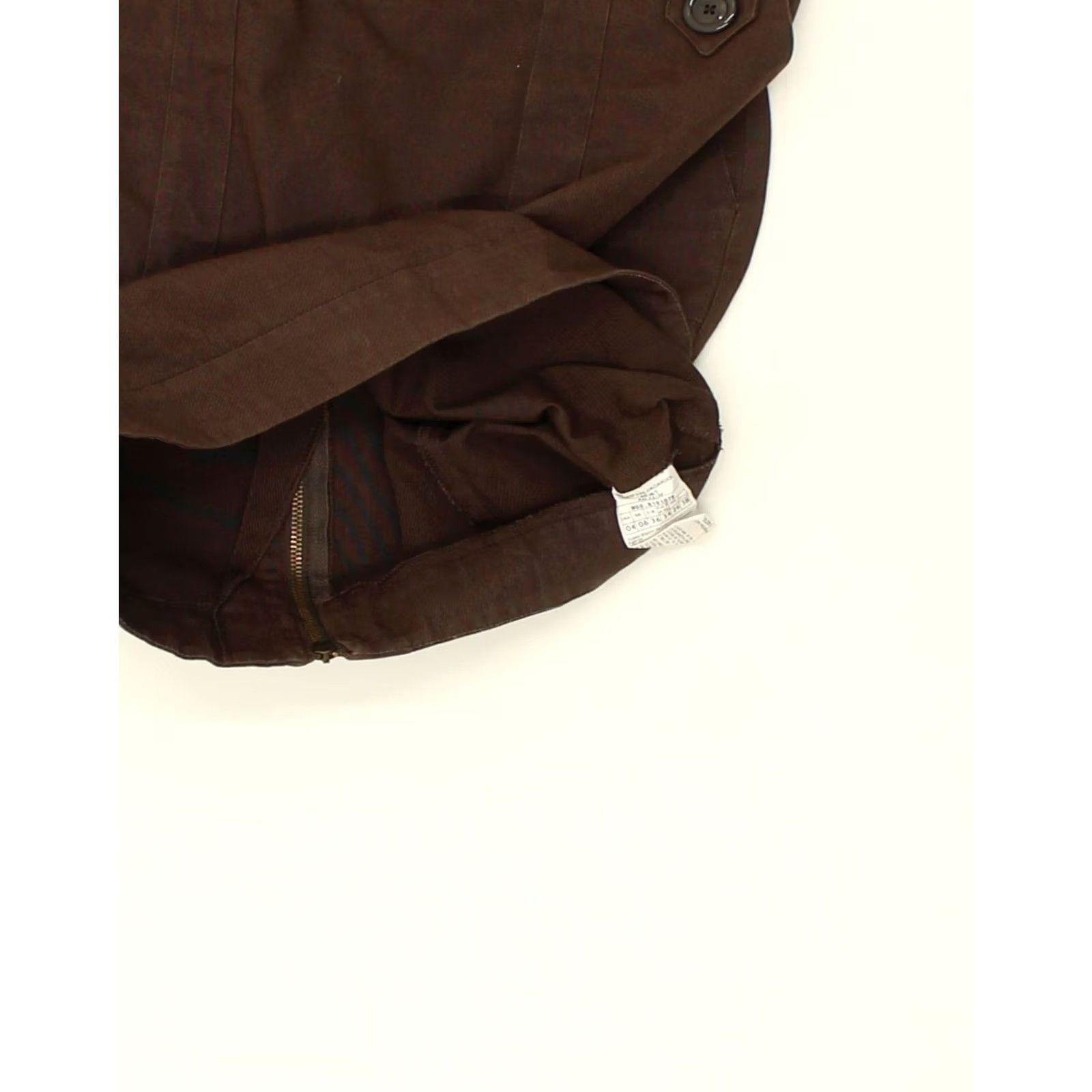 MAX&Co. MAX & CO. Womens Midi Skirt Brown Cotton XS UK 6 W28 Size 26" / US 2 / IT 38 - 3 Thumbnail