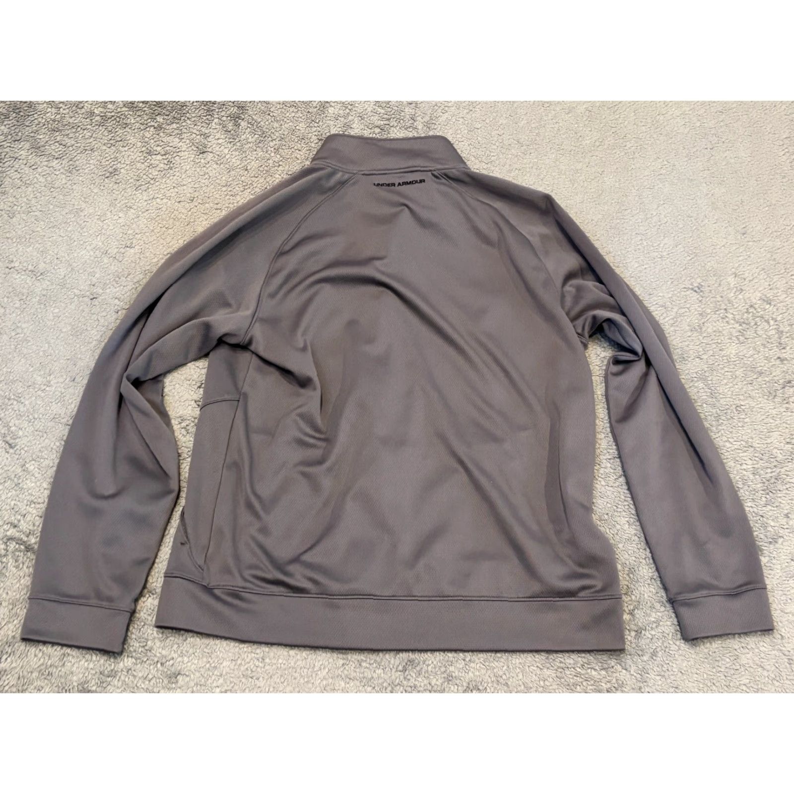 Under Armour Under Armour Track Jacket Mens L Gray Full Zip Pockets Active Performance Size US L / EU 52-54 / 3 - 6 Thumbnail