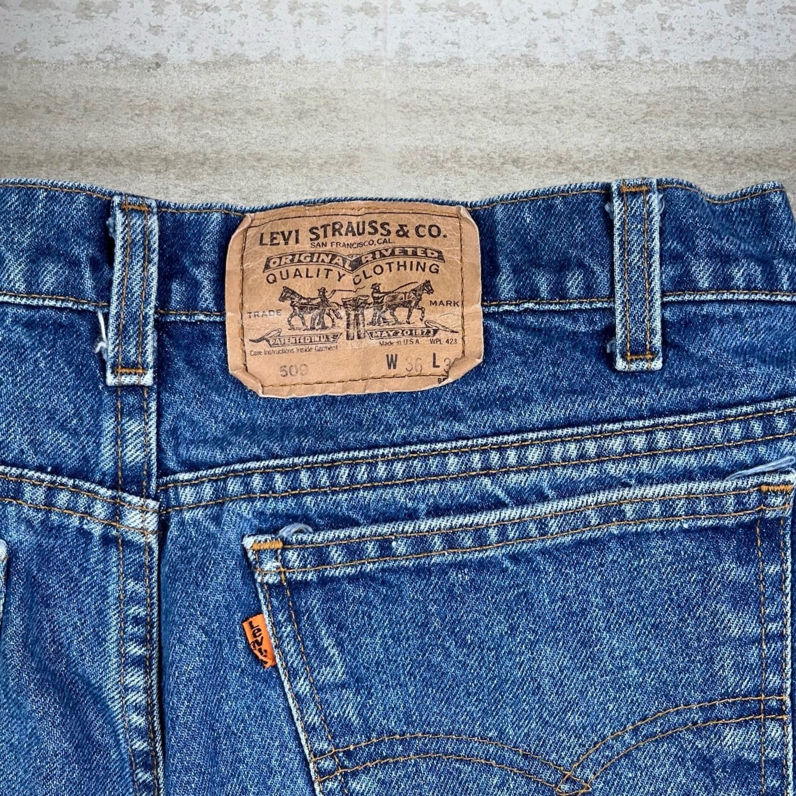 Levi's Vintage 90s Levis Jeans 36x30 Straight Medium Wash Made USA Size US 36 / EU 52 - 4 Thumbnail