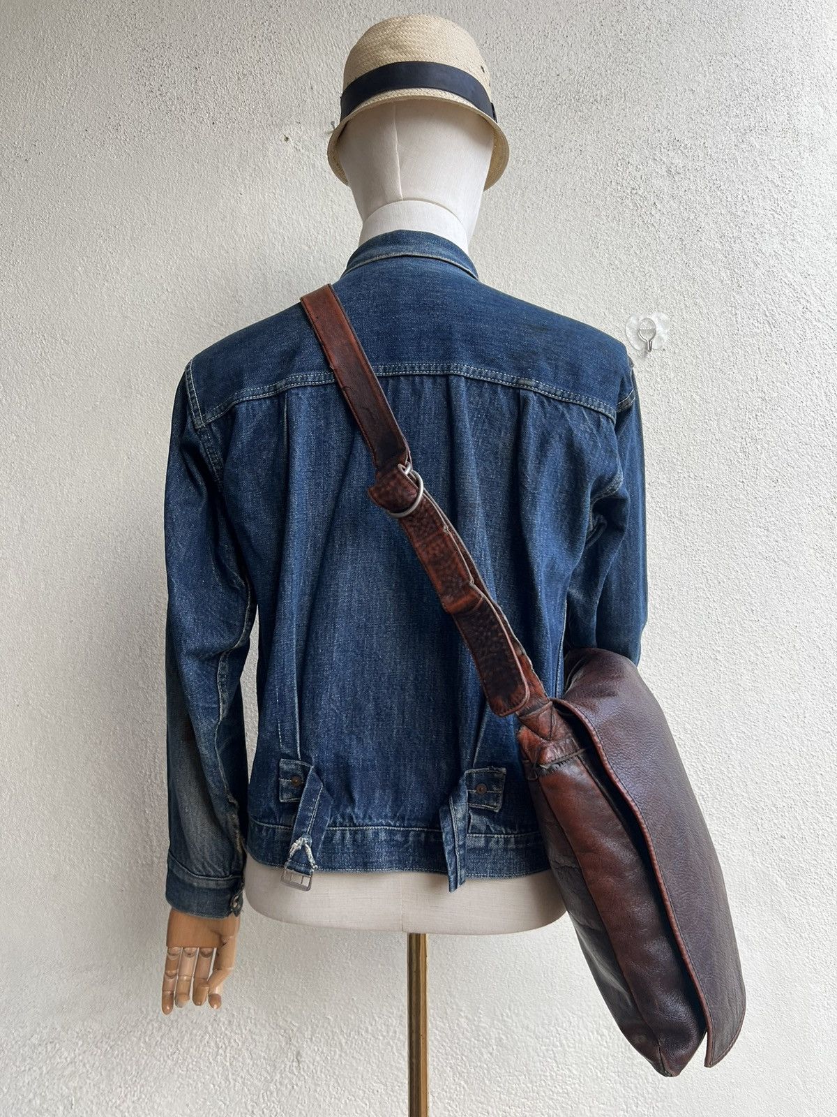 Leather VTG Masaki matsushima Paris Rips Distress Patina Leather Bag Size ONE SIZE - 6 Thumbnail
