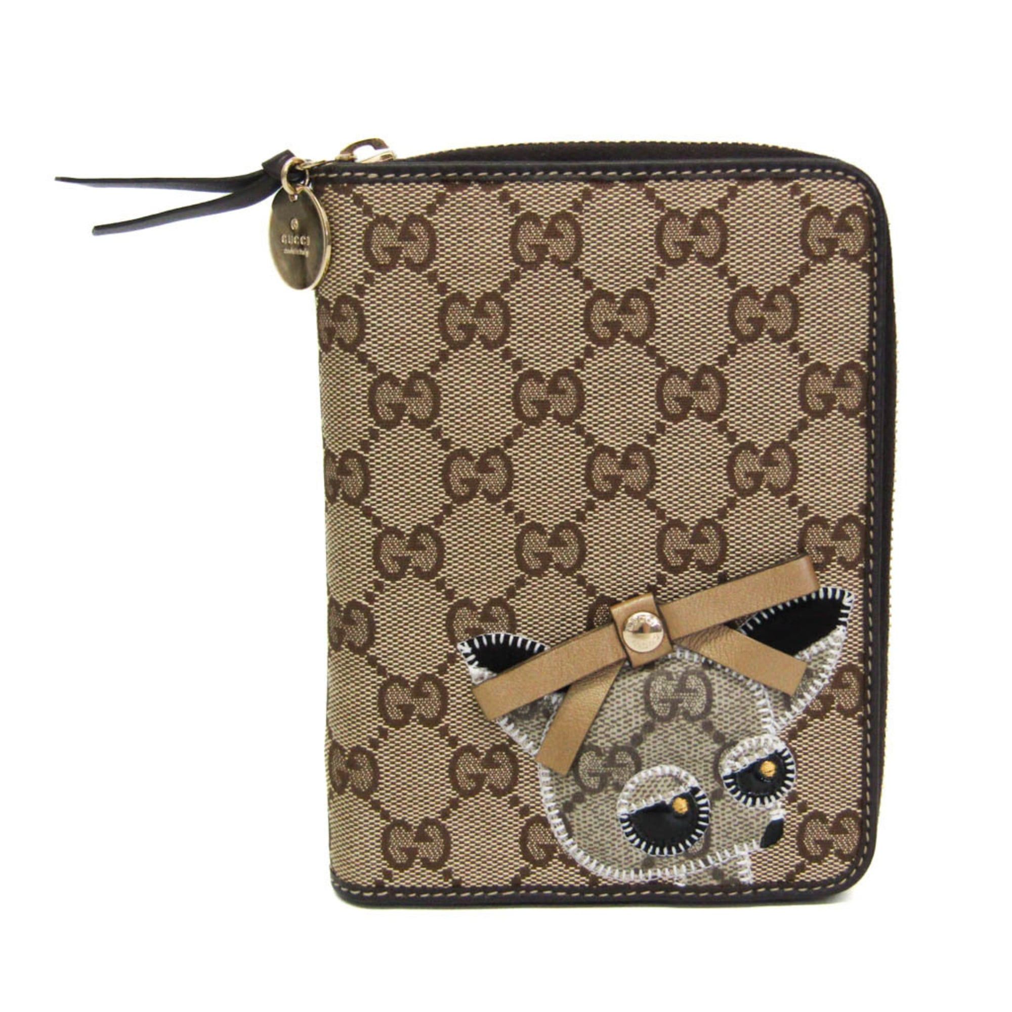 Gucci Gucci Compact Size Planner Cover Beige,Brown GG Canvas GUCCIOLI Chihuahua Bland 233152 Size ONE SIZE - 1 Thumbnail
