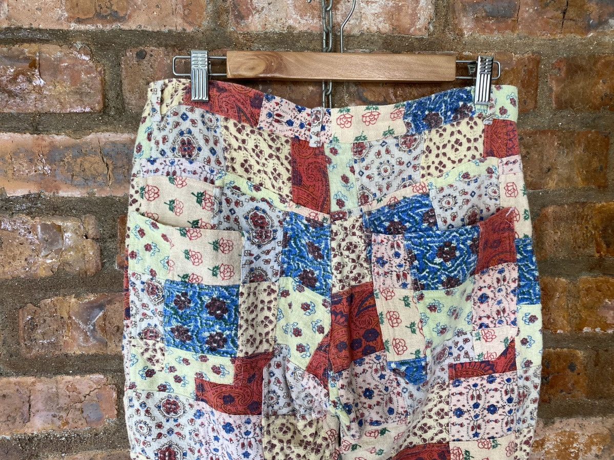 Super Lovers 1990s MU CHA CHA Japan Patchwork Flare bush Pants Size US 31 - 16 Thumbnail
