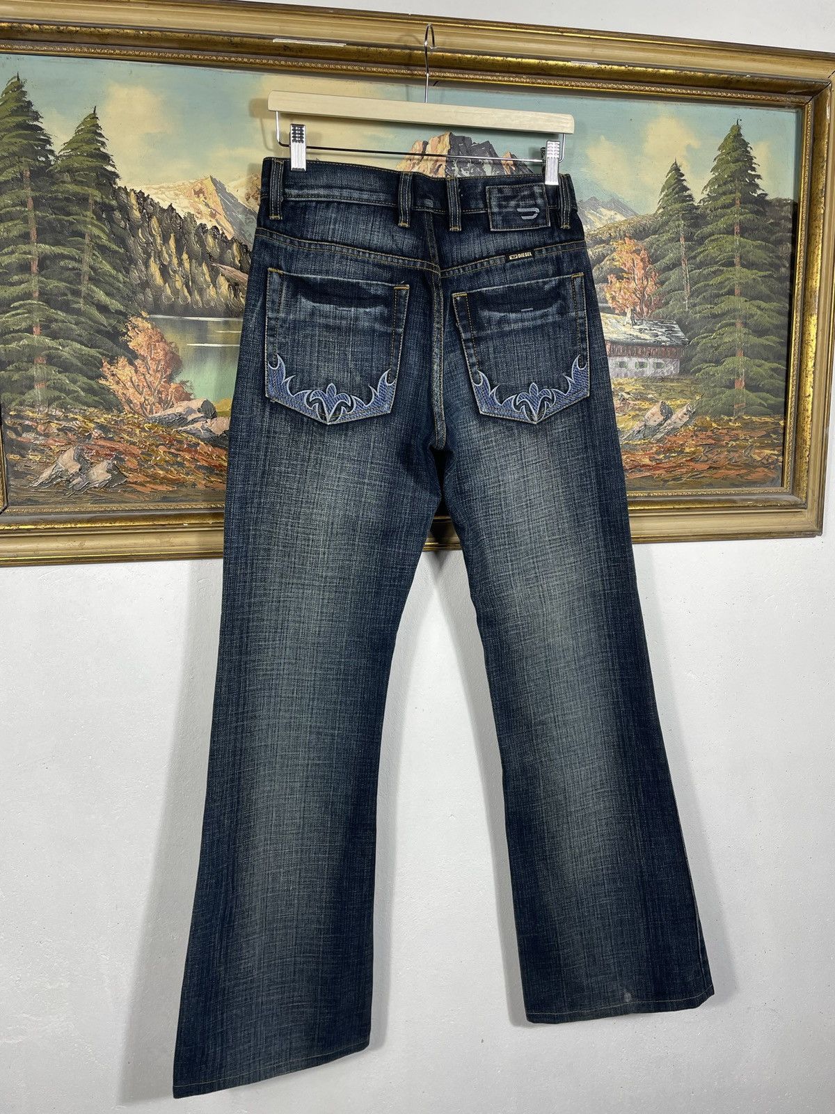 Diesel × If Six Was Nine × Vintage Diesel Vintage Y2k Flare Boot Cut Denim Jeans Trousers Pants Size 30" / US 8 / IT 44 - 7 Thumbnail