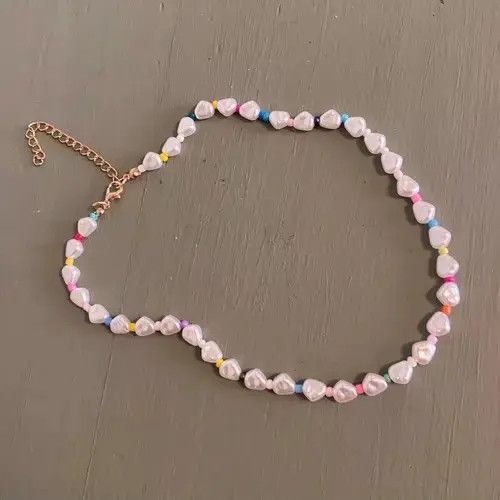 Cactus Store LA Bohemia Pearl Rainbow Beaded Choker Necklace Size ONE SIZE - 1 Preview