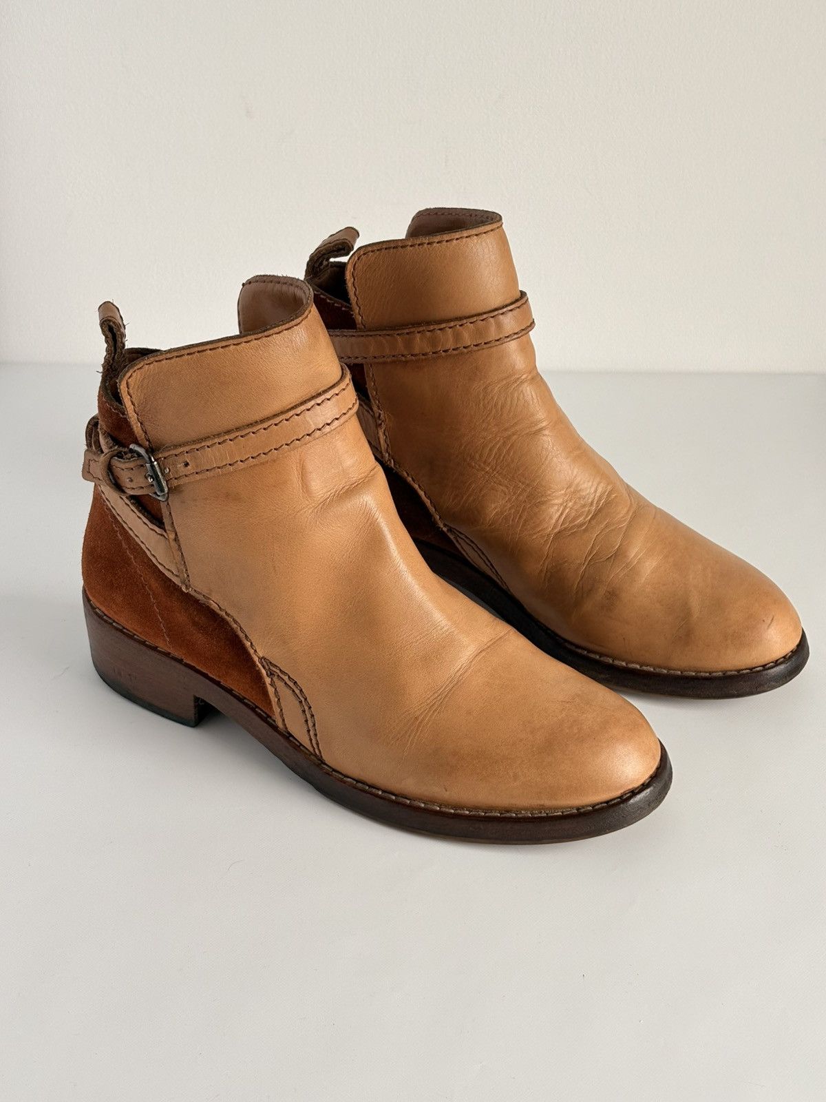 Acne Studios Acne Studios Rust Leather Suede Ankle Boots Western Biker Size US 9 / IT 39 - 3 Thumbnail