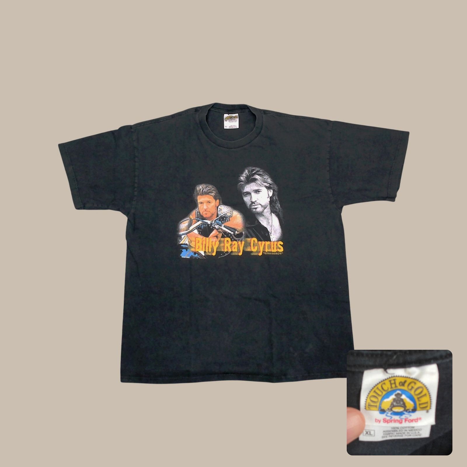 Vintage VTG 2002 Billy Ray Cyrus "Time Flies" Tour T-Shirt (Faded) Size US XXL / EU 58 / 5 - 1 Thumbnail