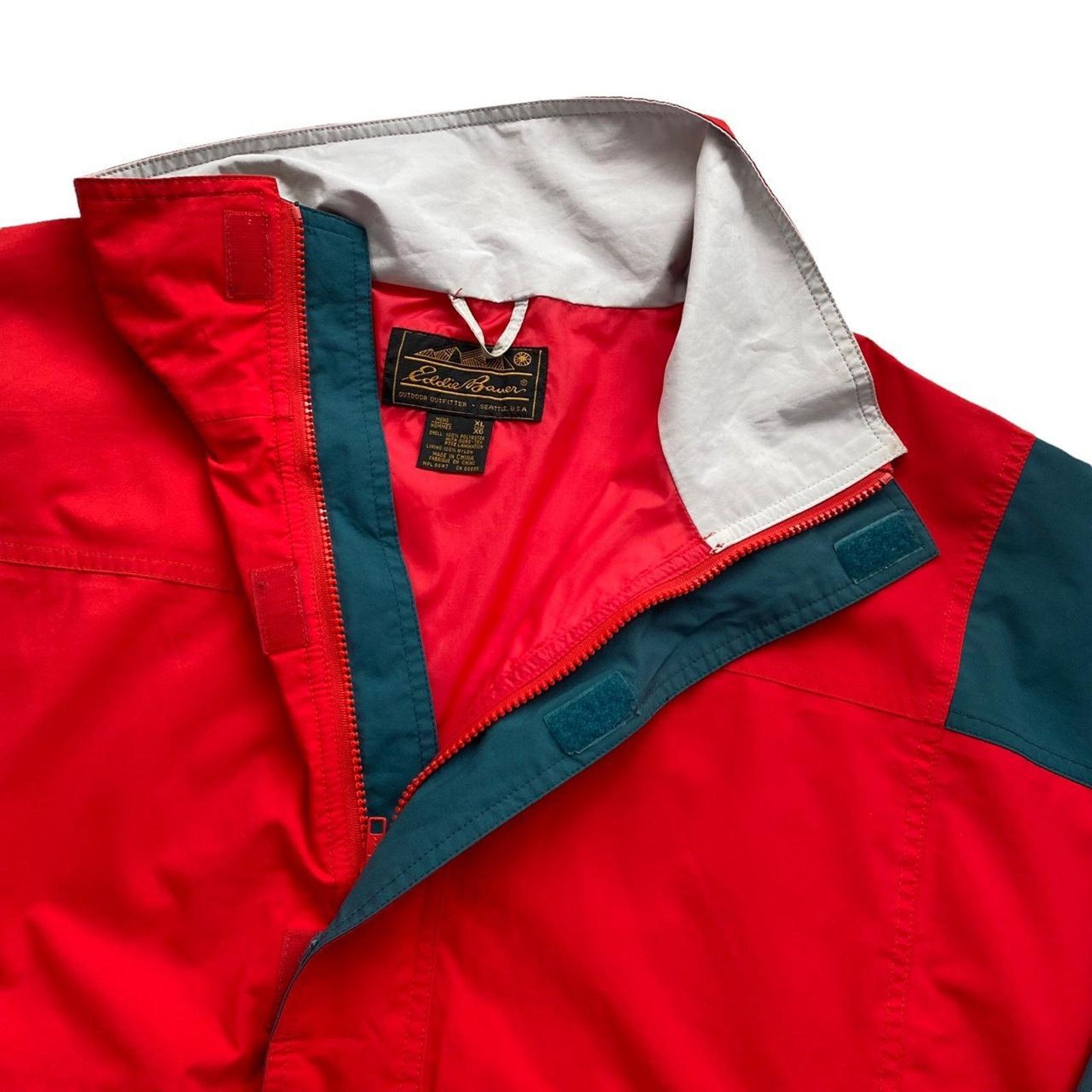 Eddie Bauer Eddie Bauer 90s Vintage Windbreaker Cagoule Raincoat Jacket Size US XL / EU 56 / 4 - 2 Thumbnail