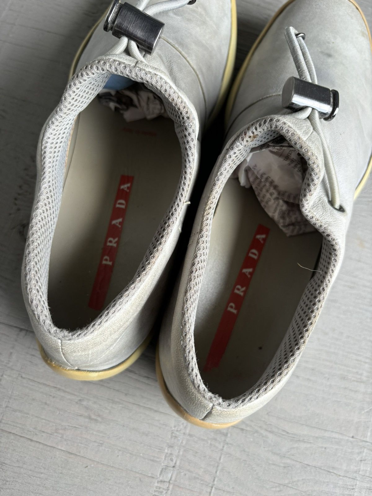 Prada × Vintage 2000s Prada Linea Rossa Slip On Sneakers Womens Y2K Mules Size US 7 / IT 37 - 11 Thumbnail