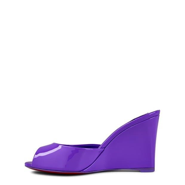Christian Louboutin Me Dolly Zeppa Patent Leather 85mm Mules Size US 6 / IT 36 - 3 Thumbnail