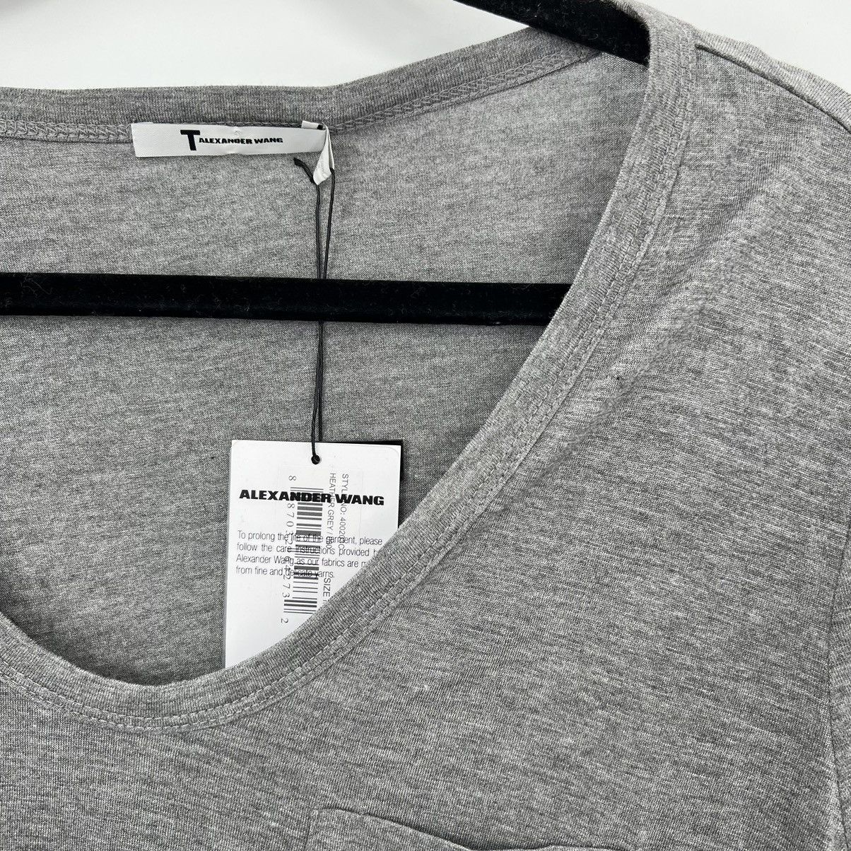 Alexander Wang NWT T Alexander Wang Heather Grey Jersey Classic T-Shirt Top Size M / US 6-8 / IT 42-44 - 4 Thumbnail