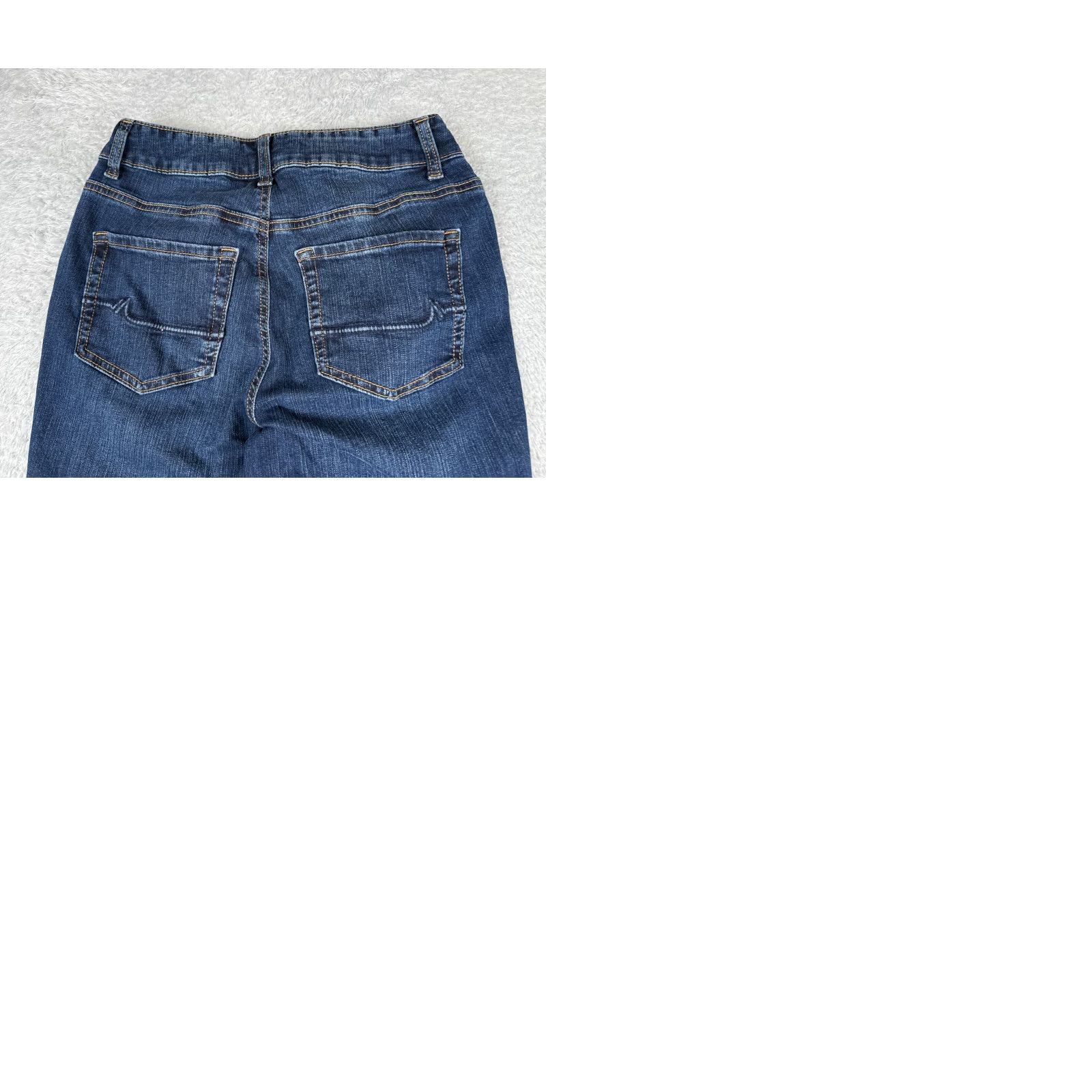 Vintage Maurices Jeans Women 4 S Blue Denim Bootcut Flare High Rise Curvy Cotton 26x28 Size 27" / US 4 / IT 40 - 10 Thumbnail