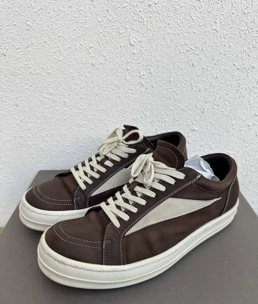 Rick Owens Rick Owens low-top brown white, earth tone Size US 8.5 / EU 41-42 - 3 Thumbnail