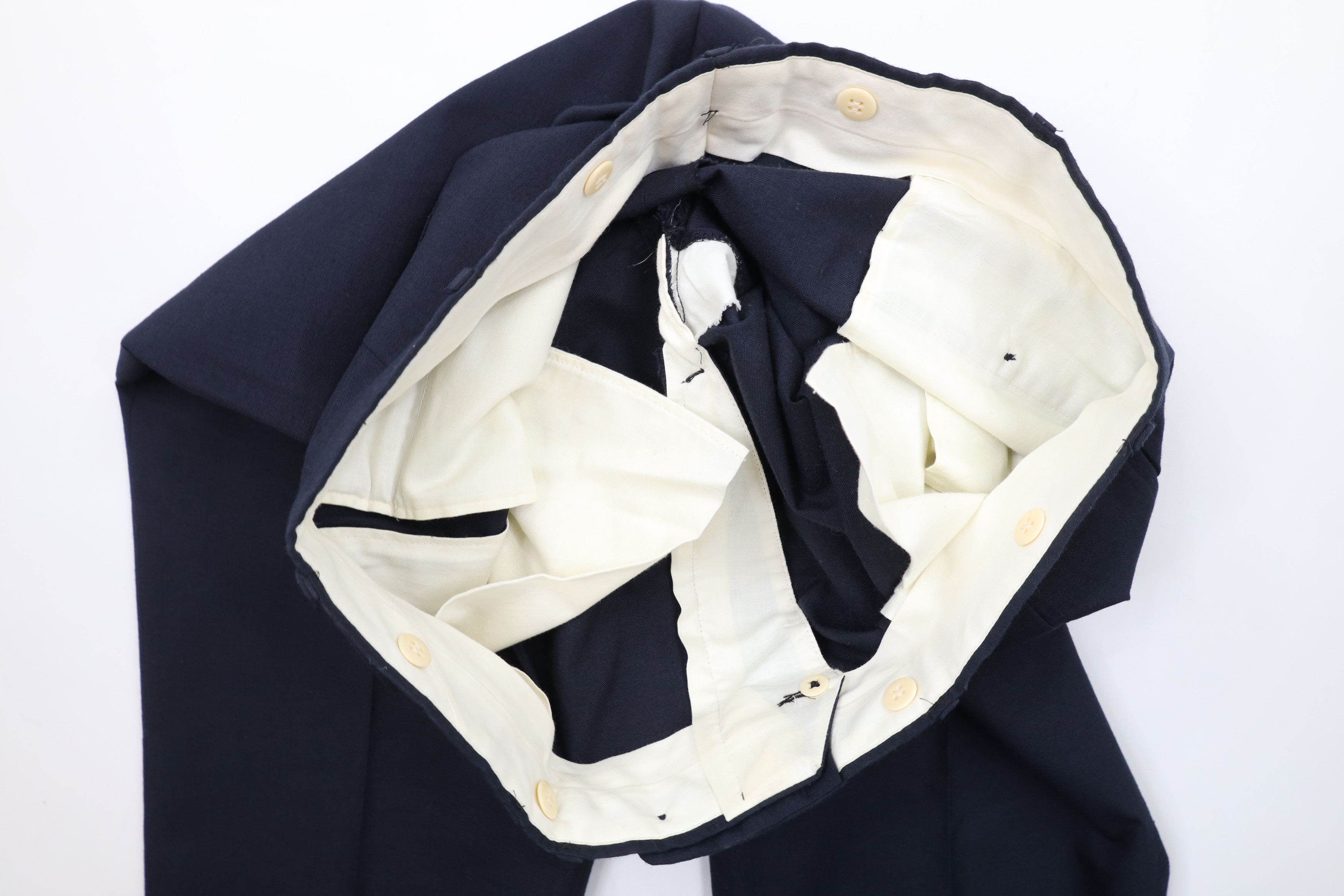 Vintage Vintage 90s Streetwear Wide Leg Chino Pants Navy Blue USA Size US 38 / EU 54 - 9 Thumbnail