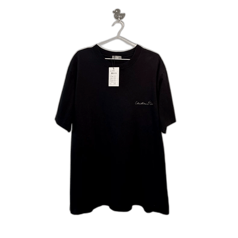 Dior Black Floral Print Short Sleeve T-Shirt