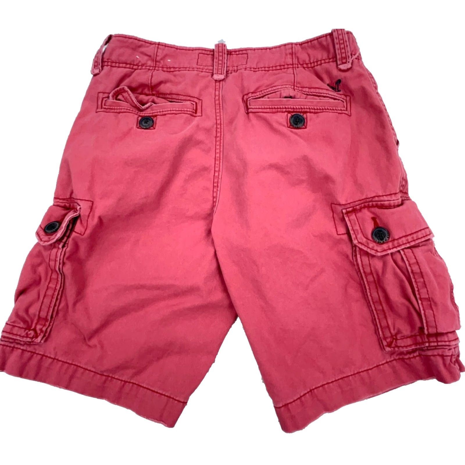 American Eagle Outfitters VINTAGE American Eagle Outfitters Cargo Shorts Men 30 Pink Red Khaki Twill Dad Preppy AEO VTG Y2K Size US 30 / EU 46 - 2 Thumbnail