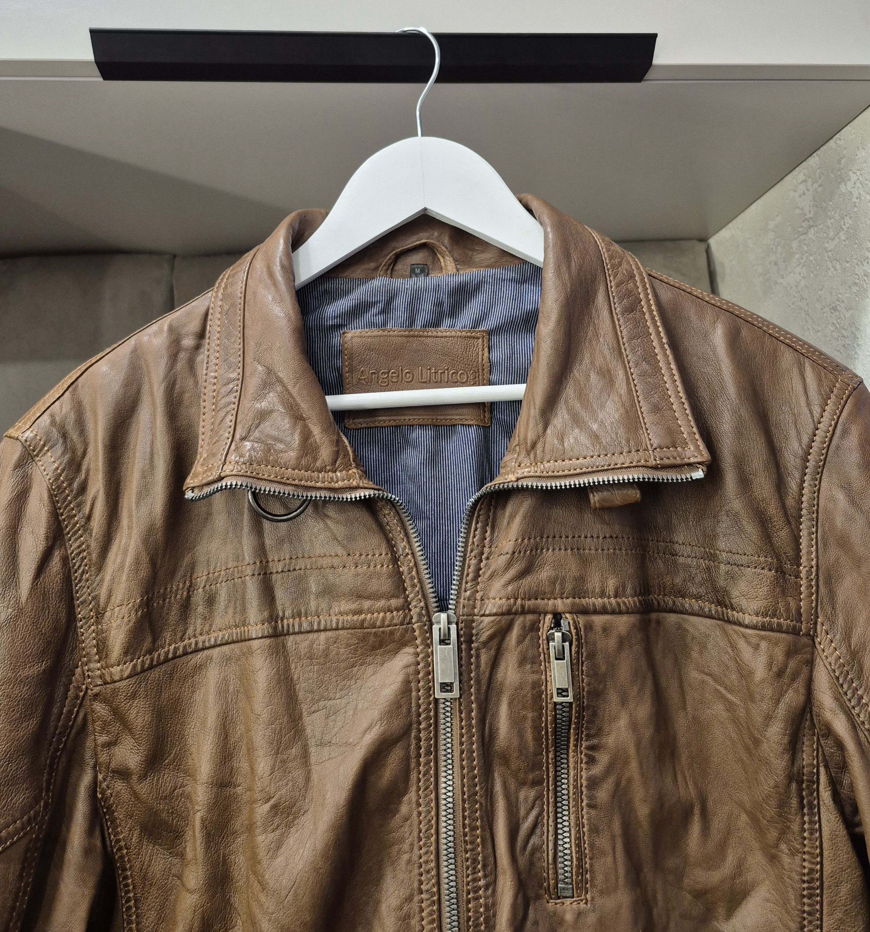 Angelo Litrico Vintage men leather jacket Size US M / EU 48-50 / 2 - 2 Thumbnail