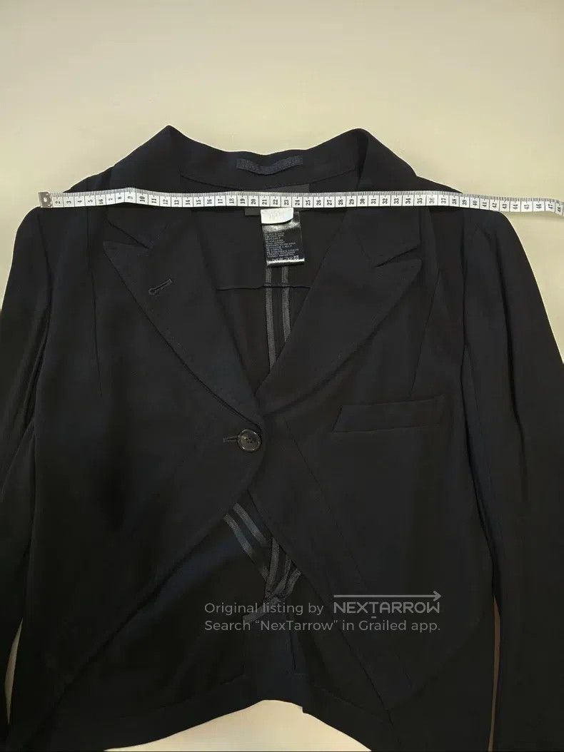 Ann Demeulemeester Ann Demeulemeester Black short suit jacket, 84% viscose + Size XS / US 0-2 / IT 36-38 - 6 Thumbnail