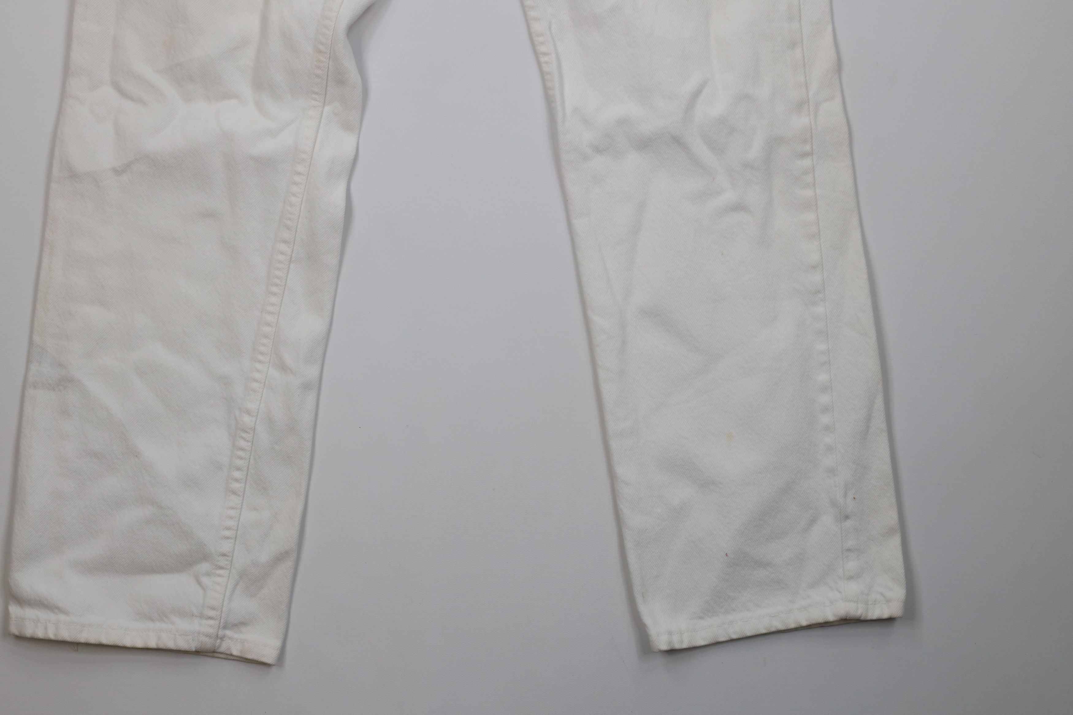 Levi's Vintage Y2K 2001 Levis 505 Regular Straight Jeans White USA Size US 34 / EU 50 - 4 Thumbnail