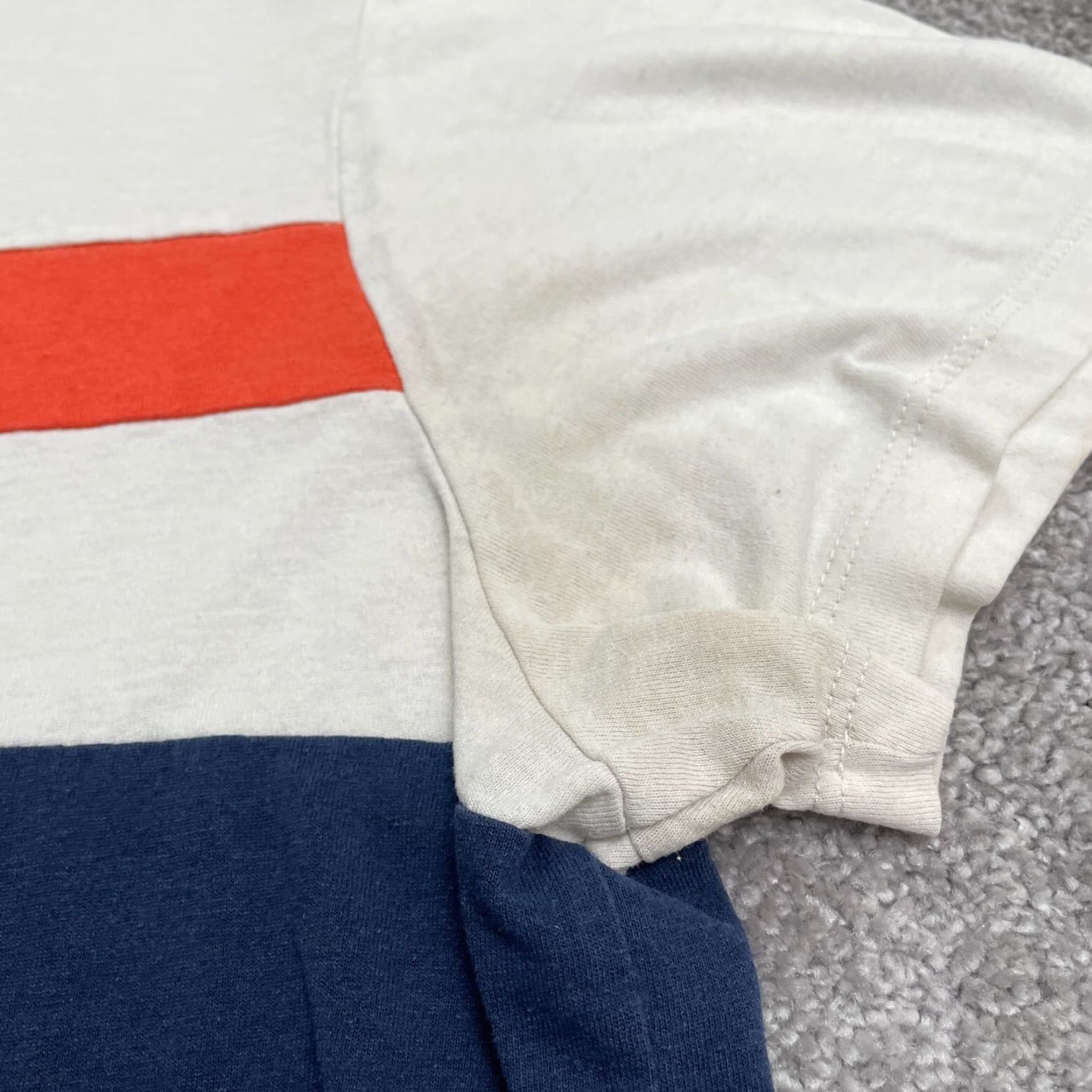 Marine Layer Marine Layer T-Shirt Men L Crew Neck Short Sleeve White Blue Red Multicolor Cotton Blend Logo Classic Outdoor 90s (if applicable) Mens Size US L / EU 52-54 / 3 - 5 Thumbnail