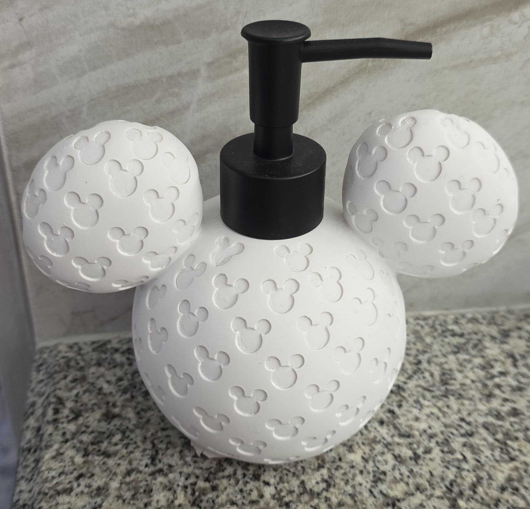 Disney NWT Disney Mickey Mouse White Pattern Soap Dispenser 6" Size ONE SIZE - 1 Thumbnail