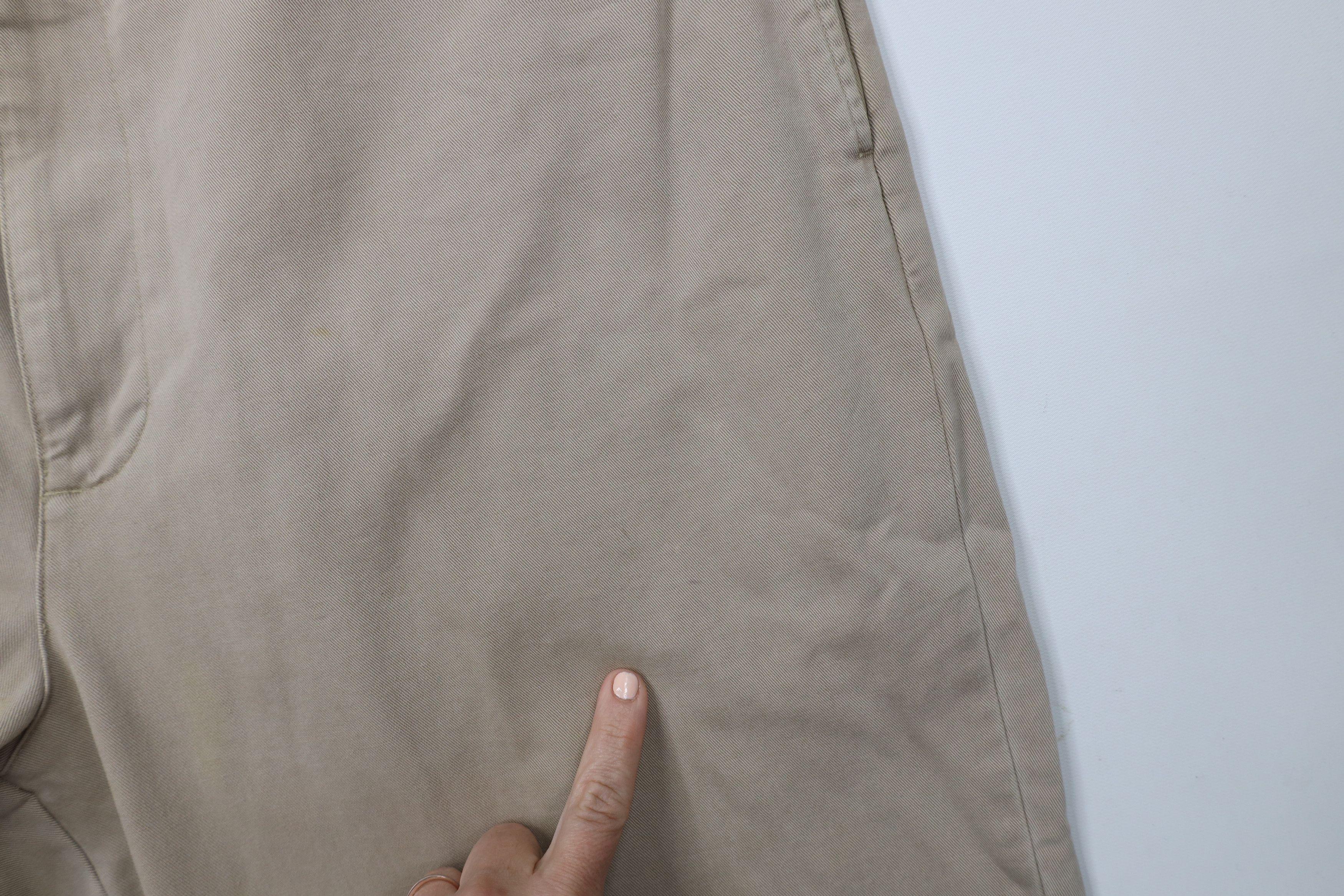 Ralph Lauren × Vintage Vintage 90s Ralph Lauren Wide Leg Chino Pants Beige Cotton Size US 38 / EU 54 - 6 Thumbnail