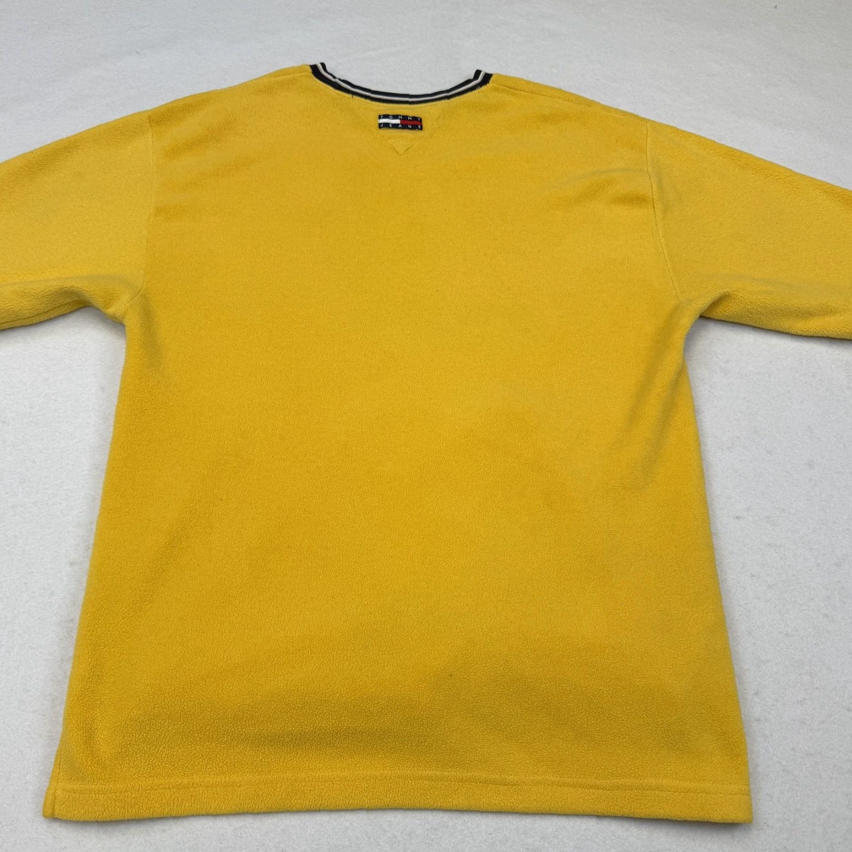 Logo 7 VINTAGE Tommy Jeans Sweatshirt Mens XL Yellow Fleece Crewneck Logo 90s Size US XL / EU 56 / 4 - 6 Thumbnail