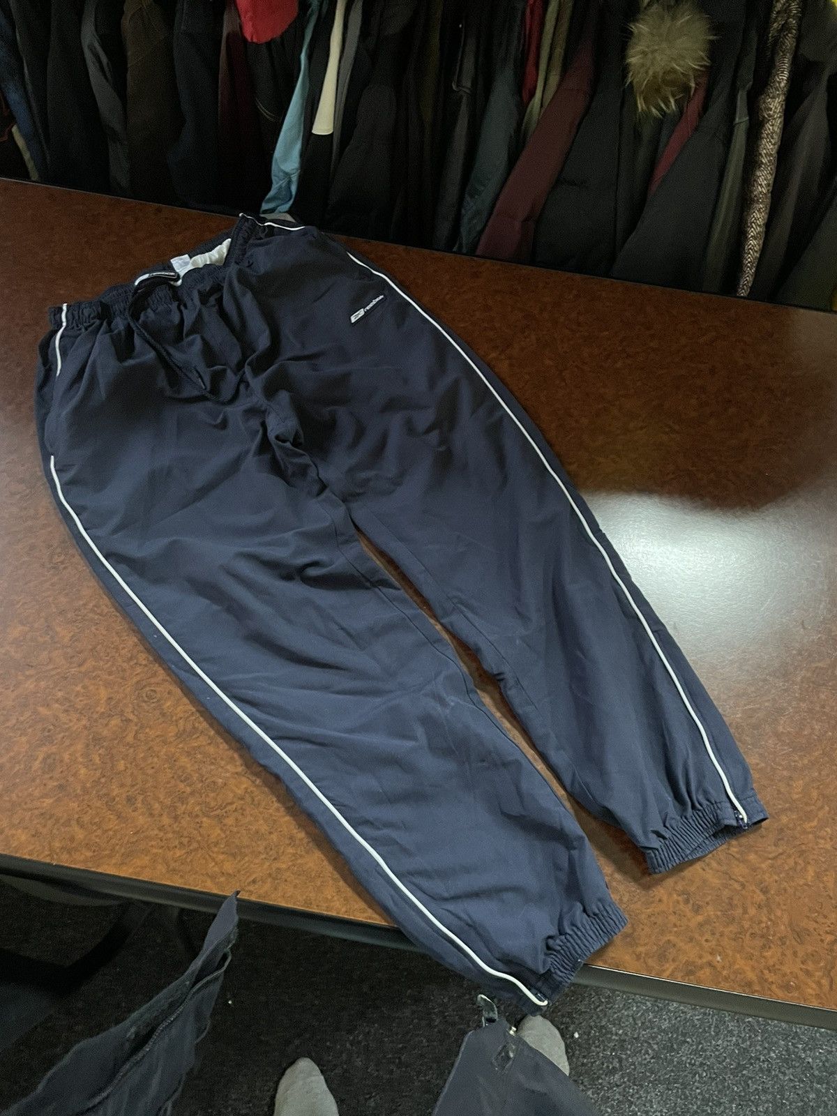 Reebok × Vintage Reebok Track Logo sweat pants Jogger drill cyber chrome Size US 34 / EU 50 - 1 Thumbnail