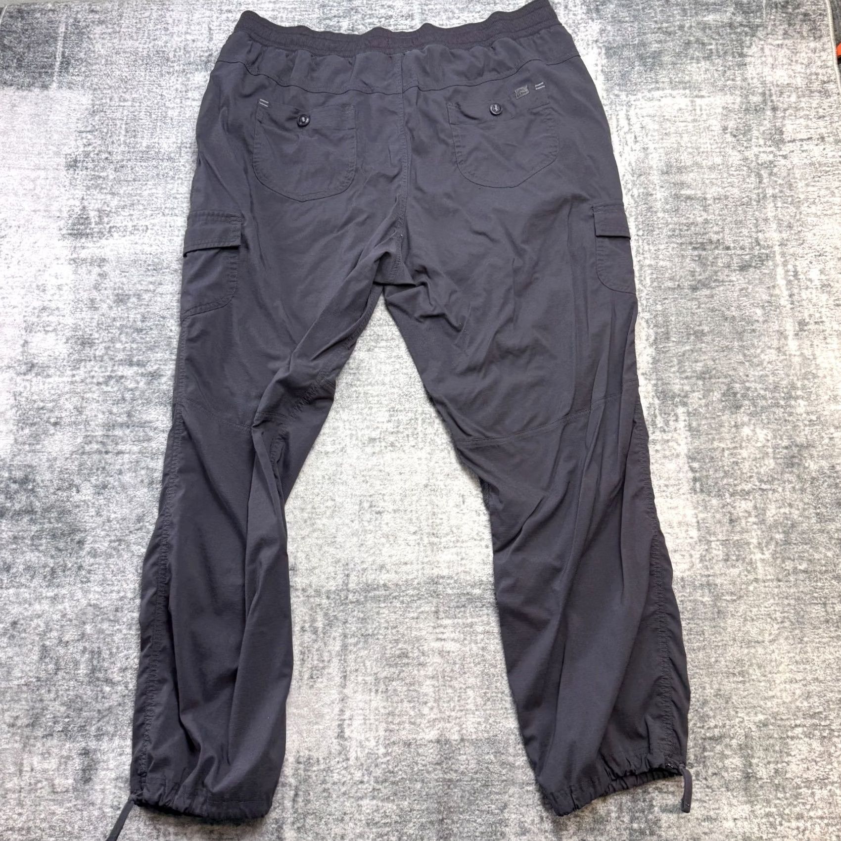 Vintage LL Bean Vista Camp Pants Women 2X Gray Nylon Stretch Cargo Jogger Travel Outdoor Size 40" / US 18 - 5 Thumbnail