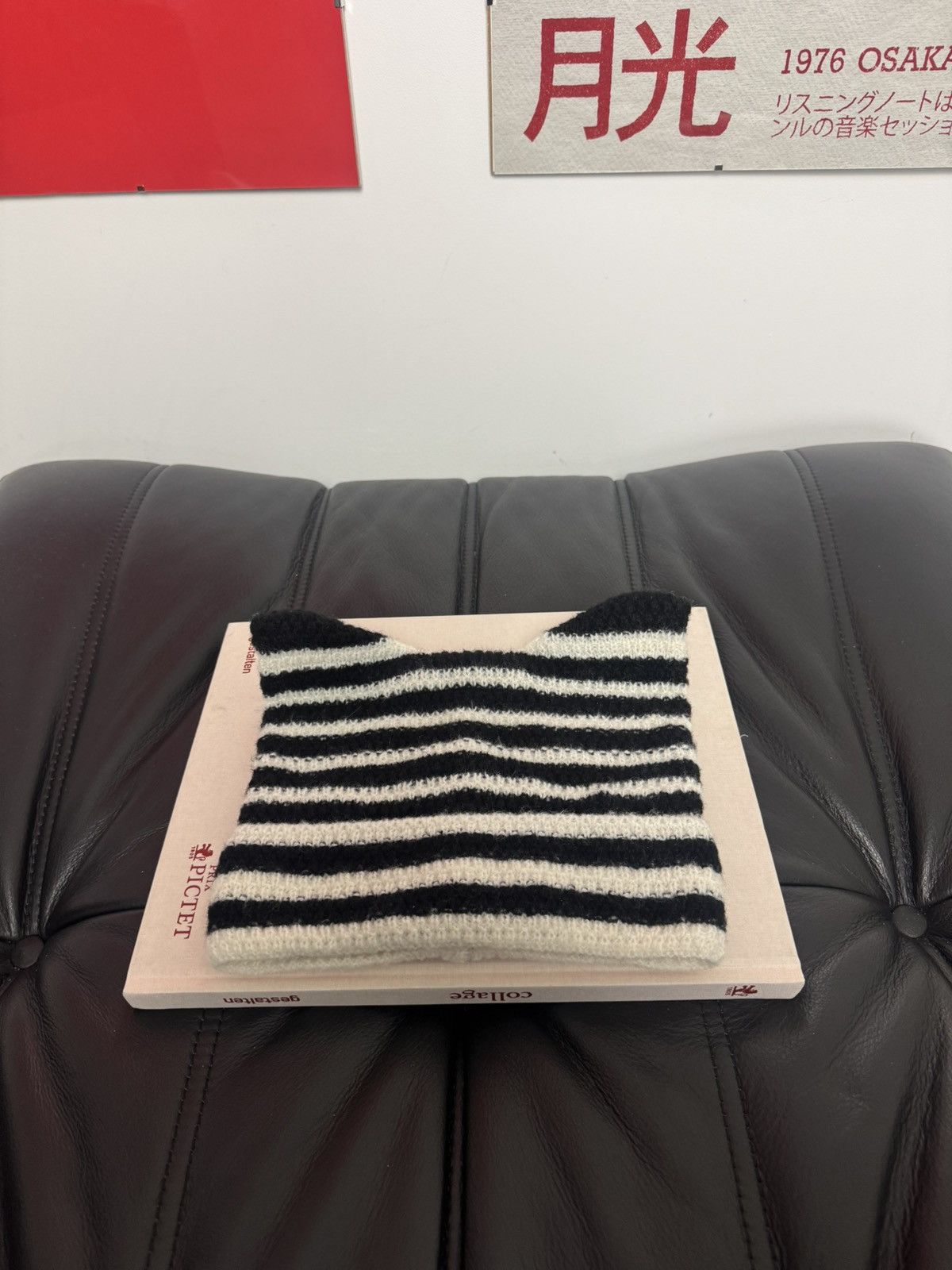 Vintage Vintage Y2k Avant Garde Japanese Ears Stripes Beanie Hat Size ONE SIZE - 1 Thumbnail