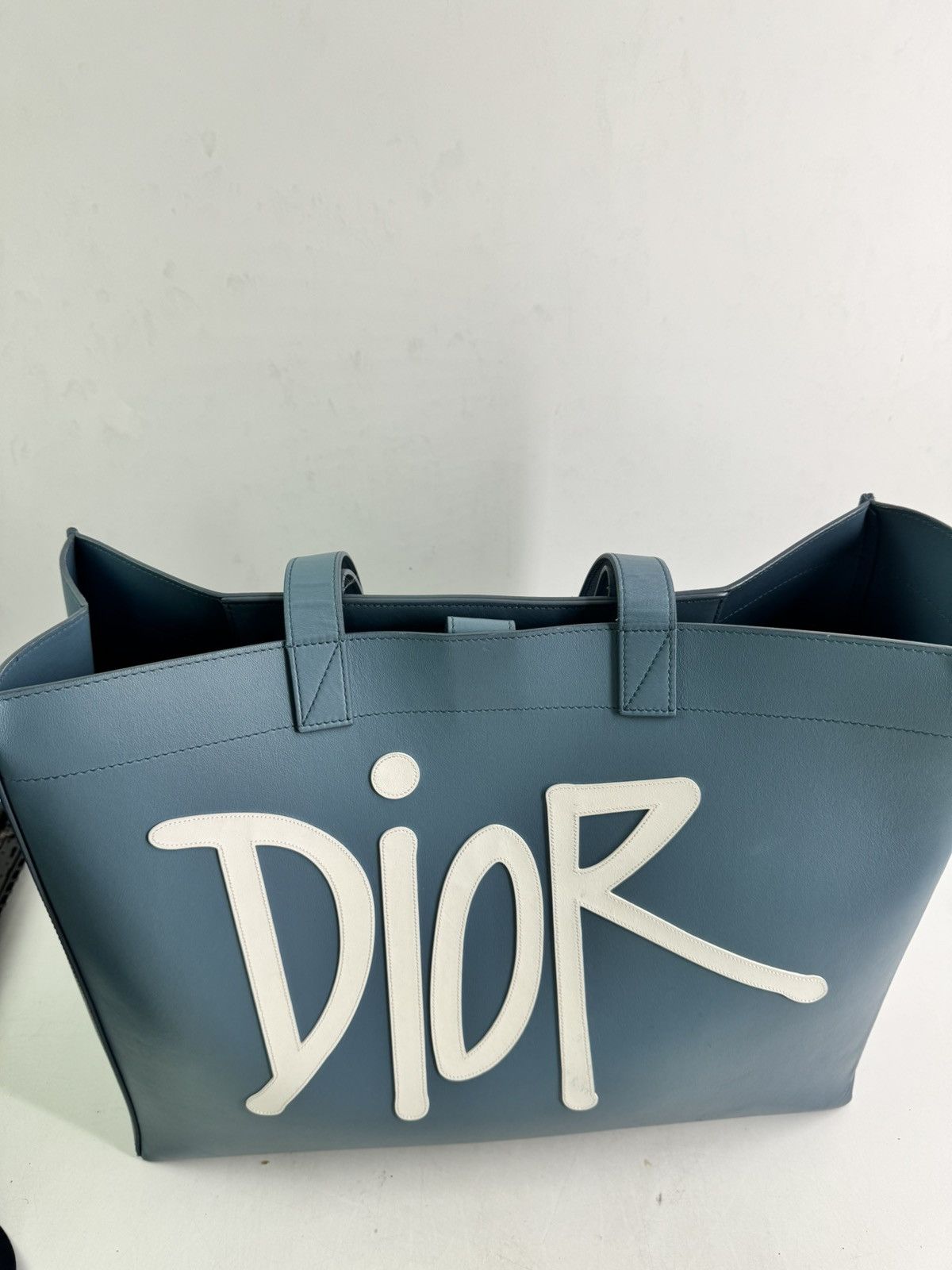 Dior × Stussy Dior X Stussy Leather Tote Bag Size 40 - 5 Thumbnail