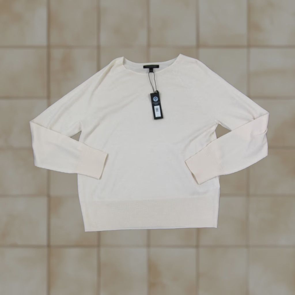 Banana Republic Banana Republic Sweater Womens Large Creme Merino Wool Knit Pullover Casual 90s Size L / US 10 / IT 46 - 1 Thumbnail