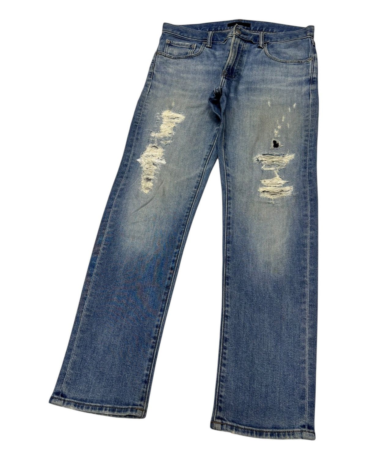 Undercover × Uniqlo Vintage Uniqlo Undercover Style Distressed Denim Jean Size US 33 - 5 Thumbnail