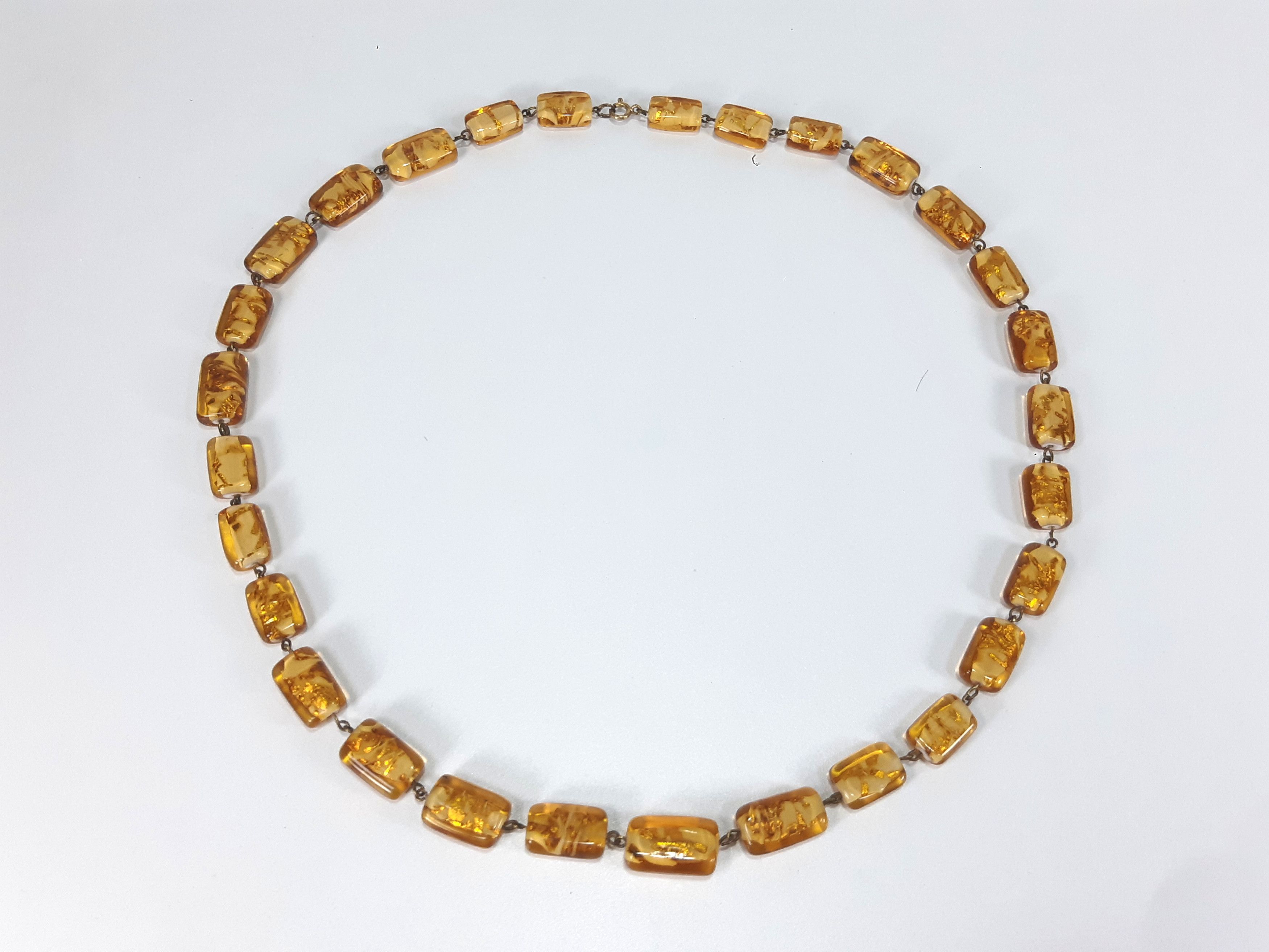 Other Vintage MURANO Gold Foil Beaded Necklace Size ONE SIZE - 2 Thumbnail