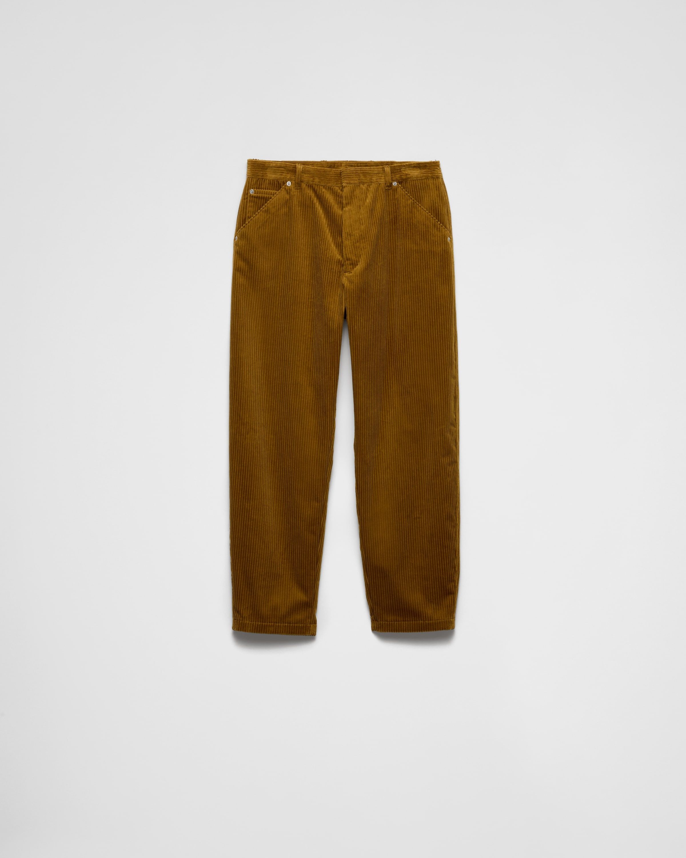 Prada o1bcso1str1025 Velluto Pinwale Corduroy Pants in Yellow Size US 32 / EU 48 - 1 Thumbnail